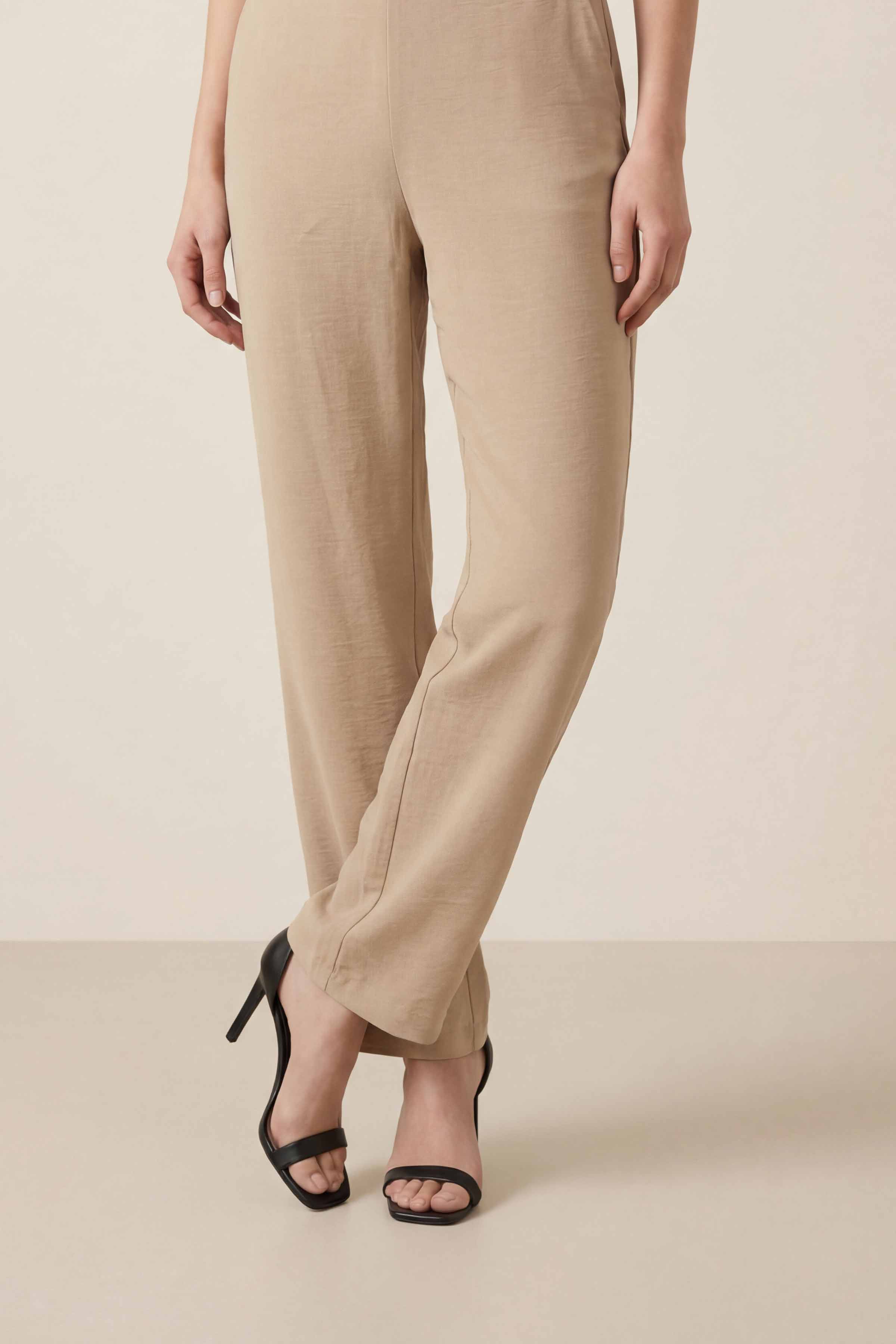 Beige Women Pants-447950118