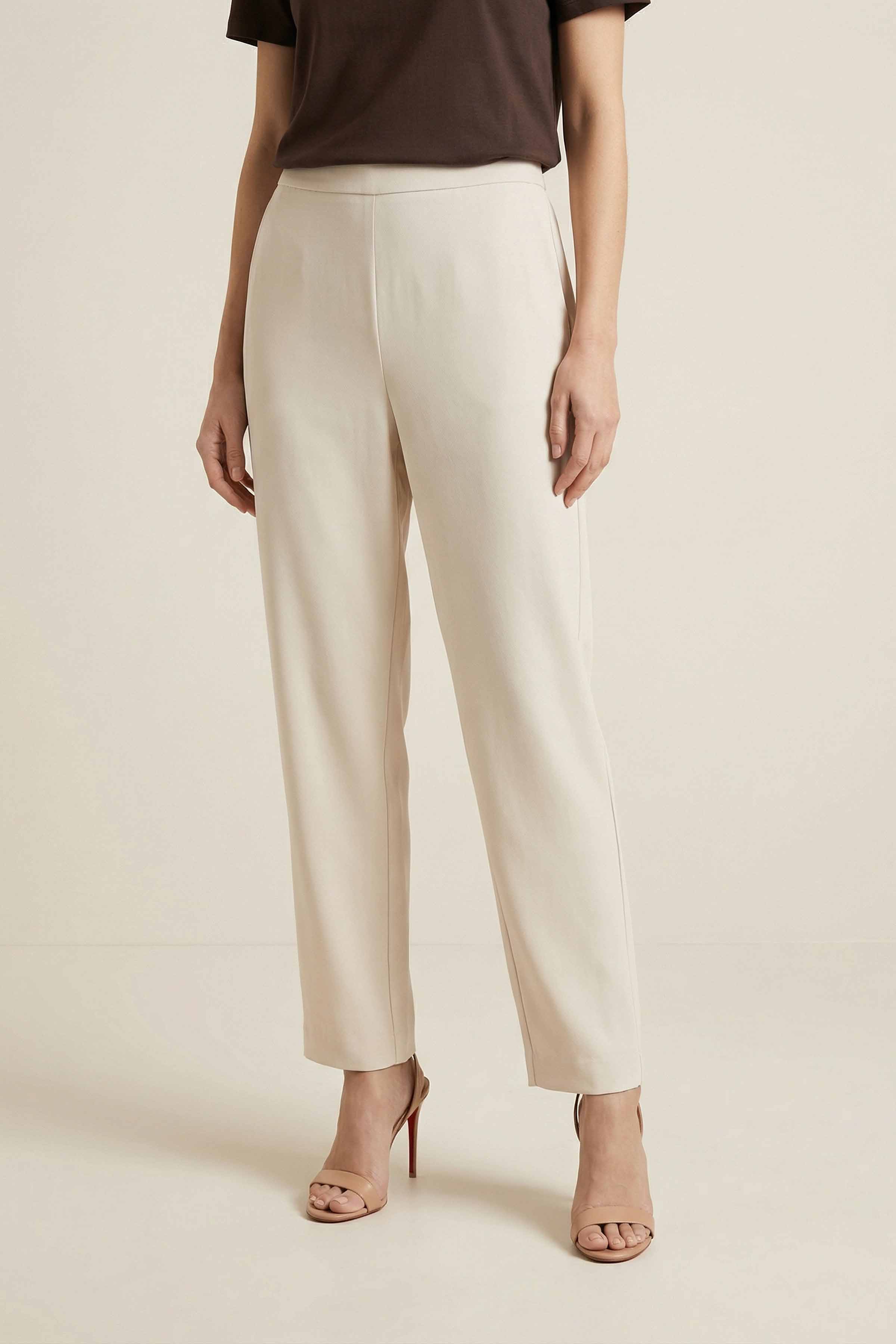 Light Beige Women Pants-447960126