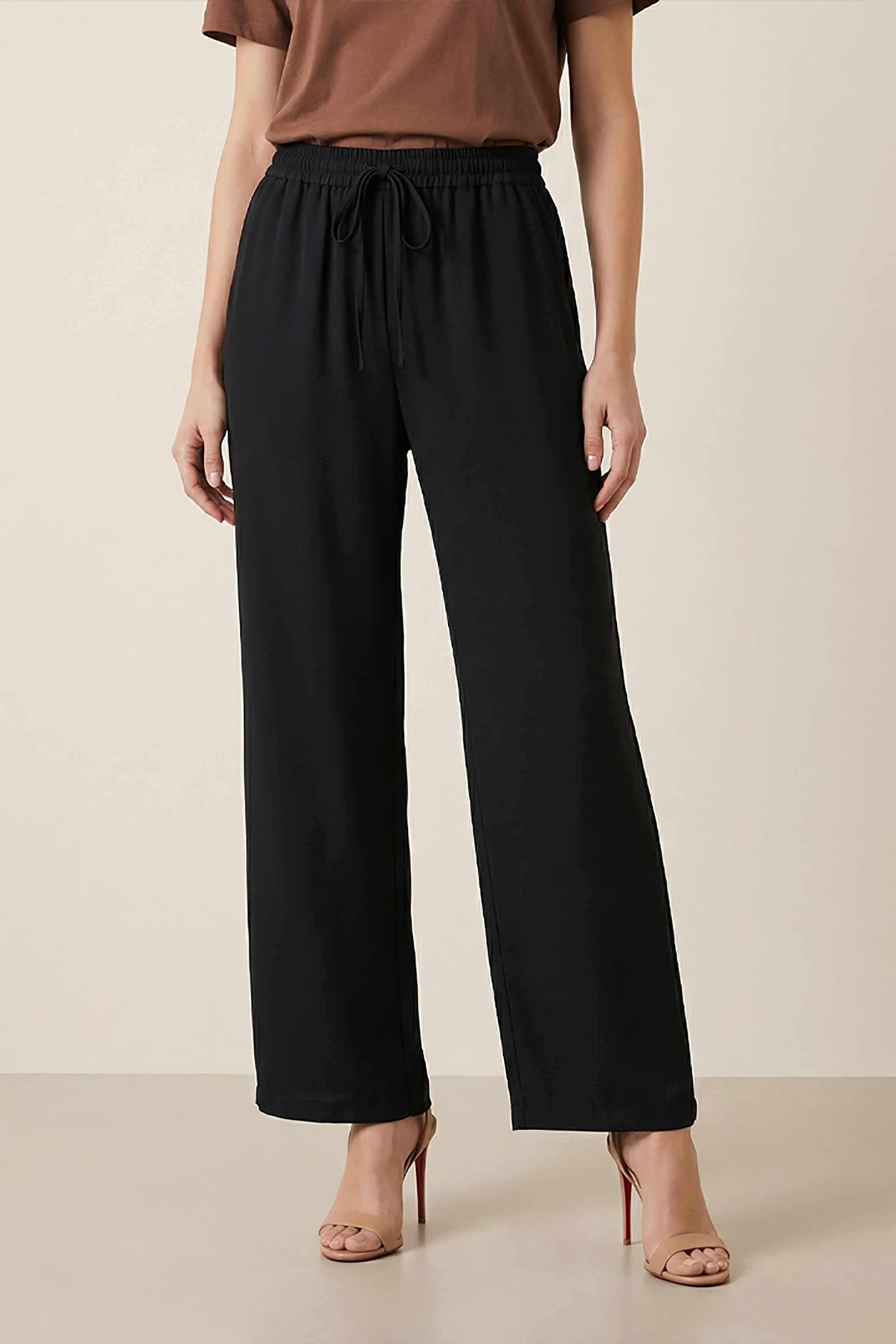 Black Women Pants-447980103