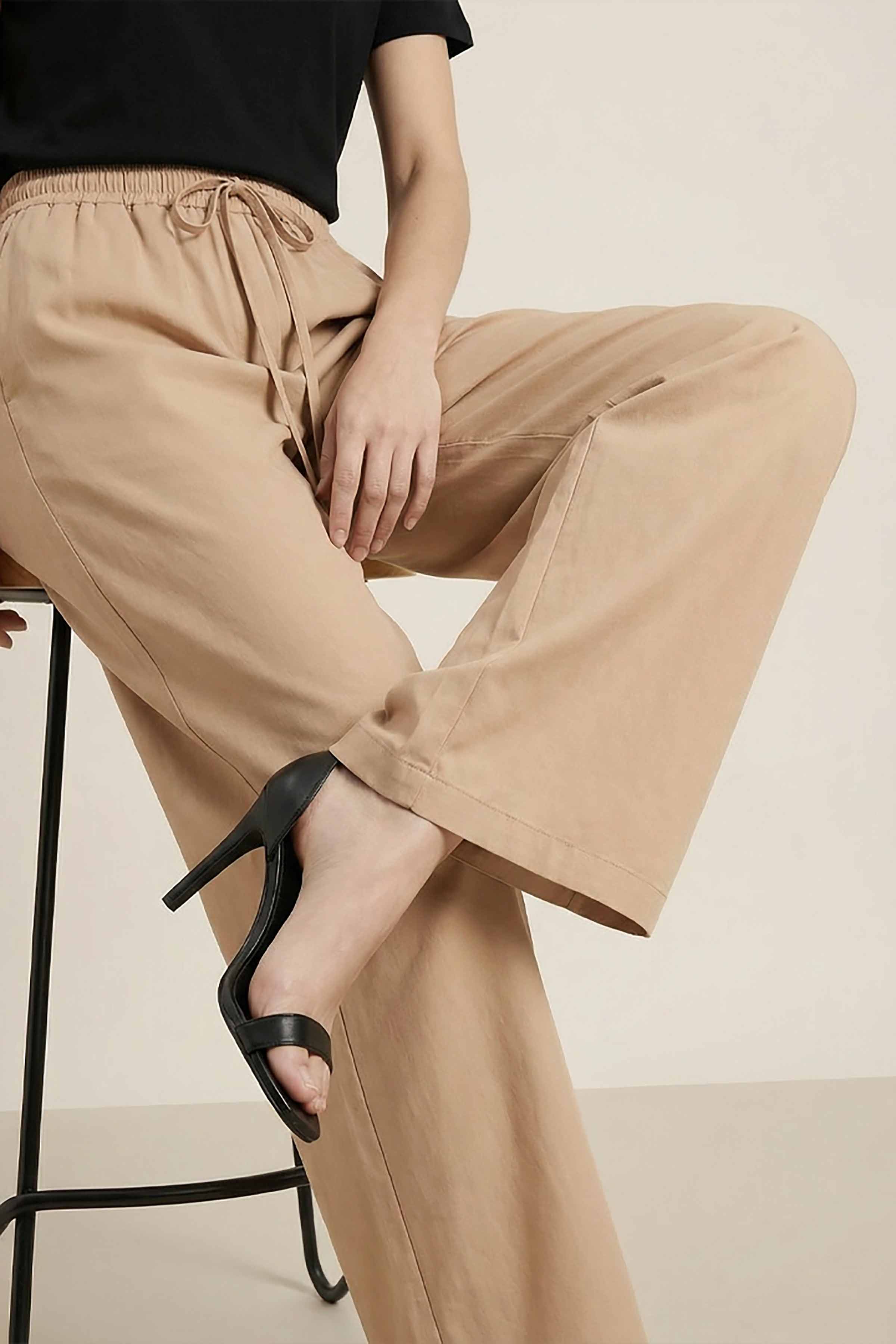 Camel Women Pants-447980129