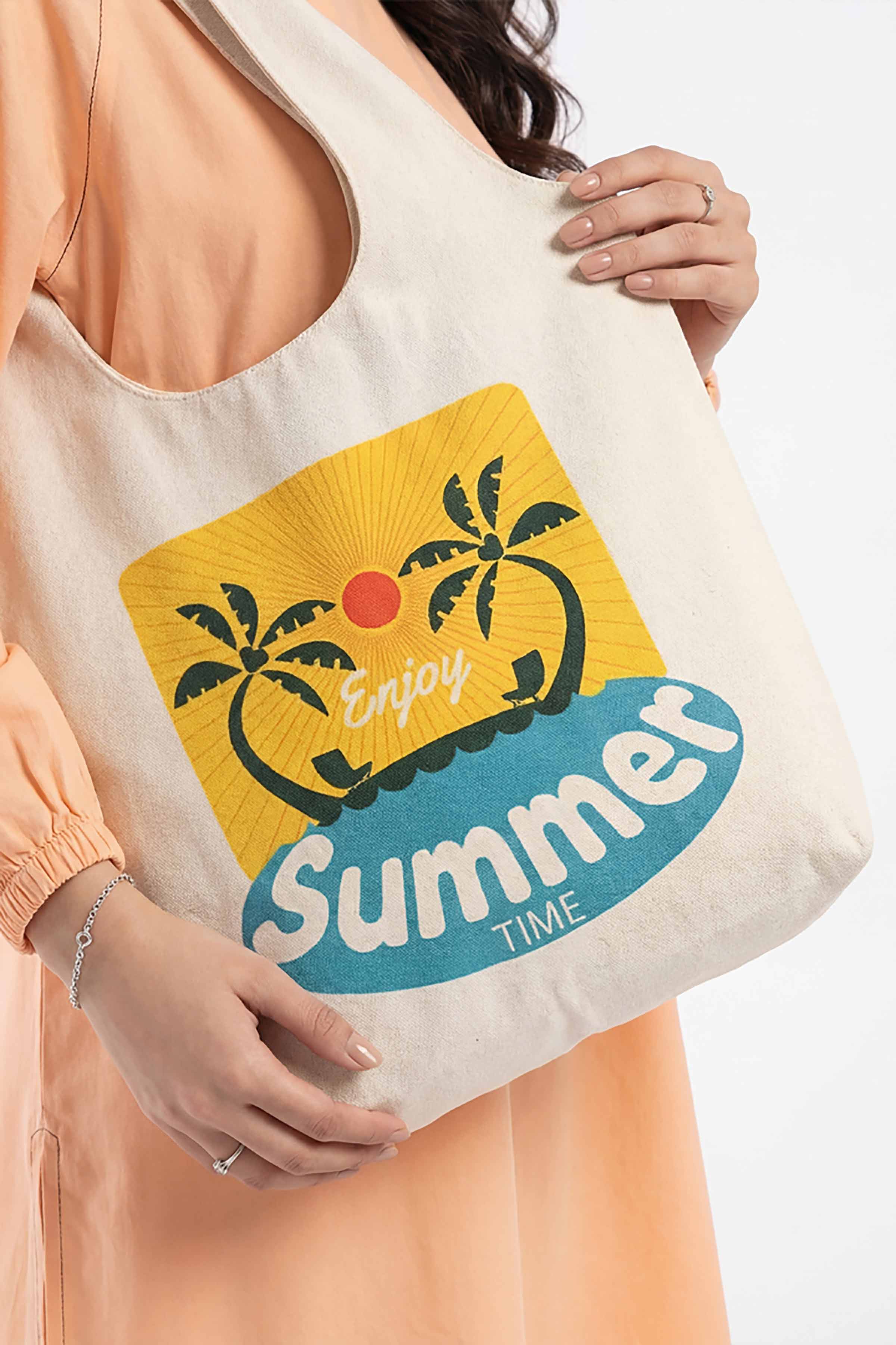 Off White Fabric Bag-448242107