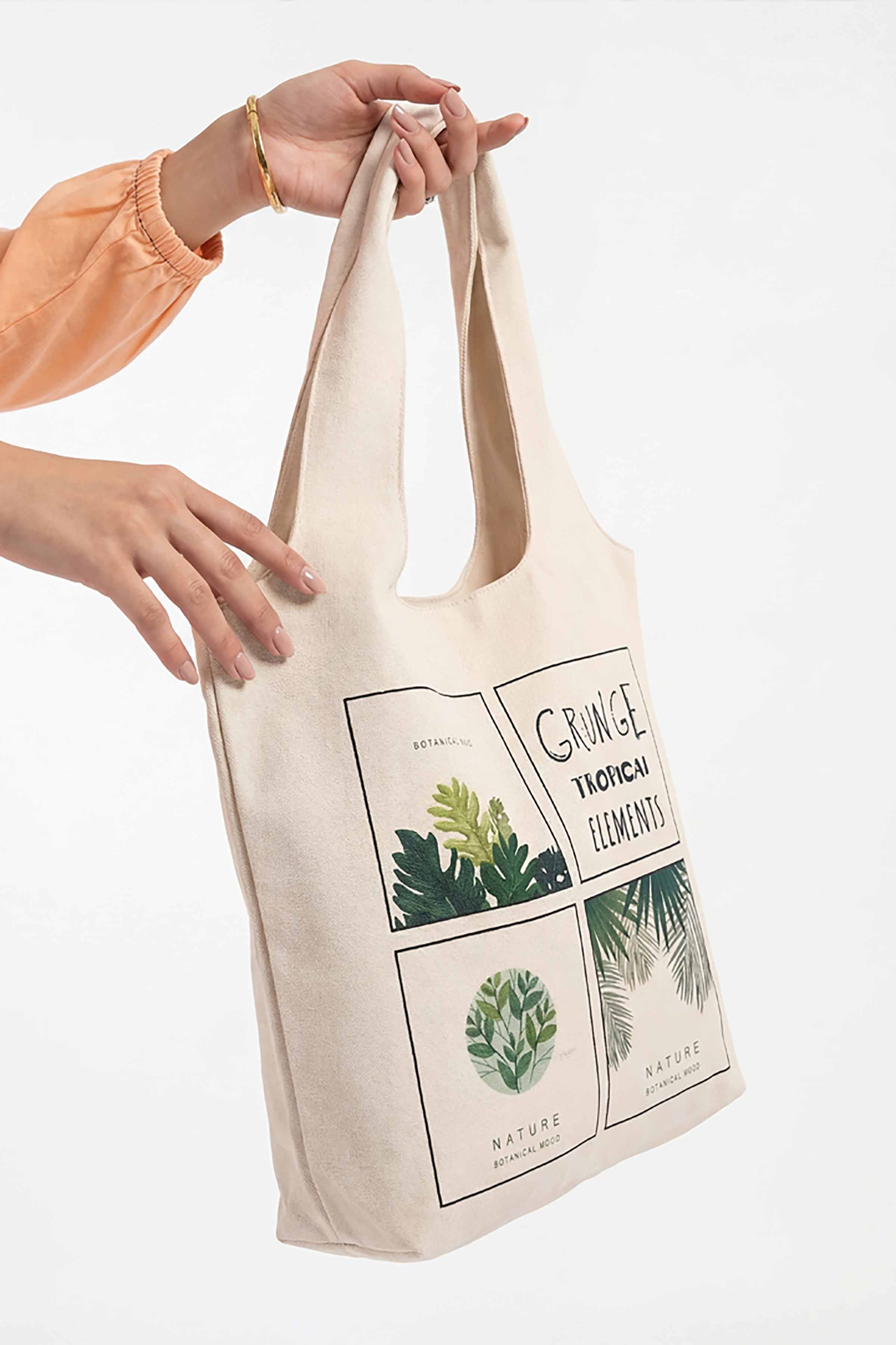 Off White Fabric Bag-448252107