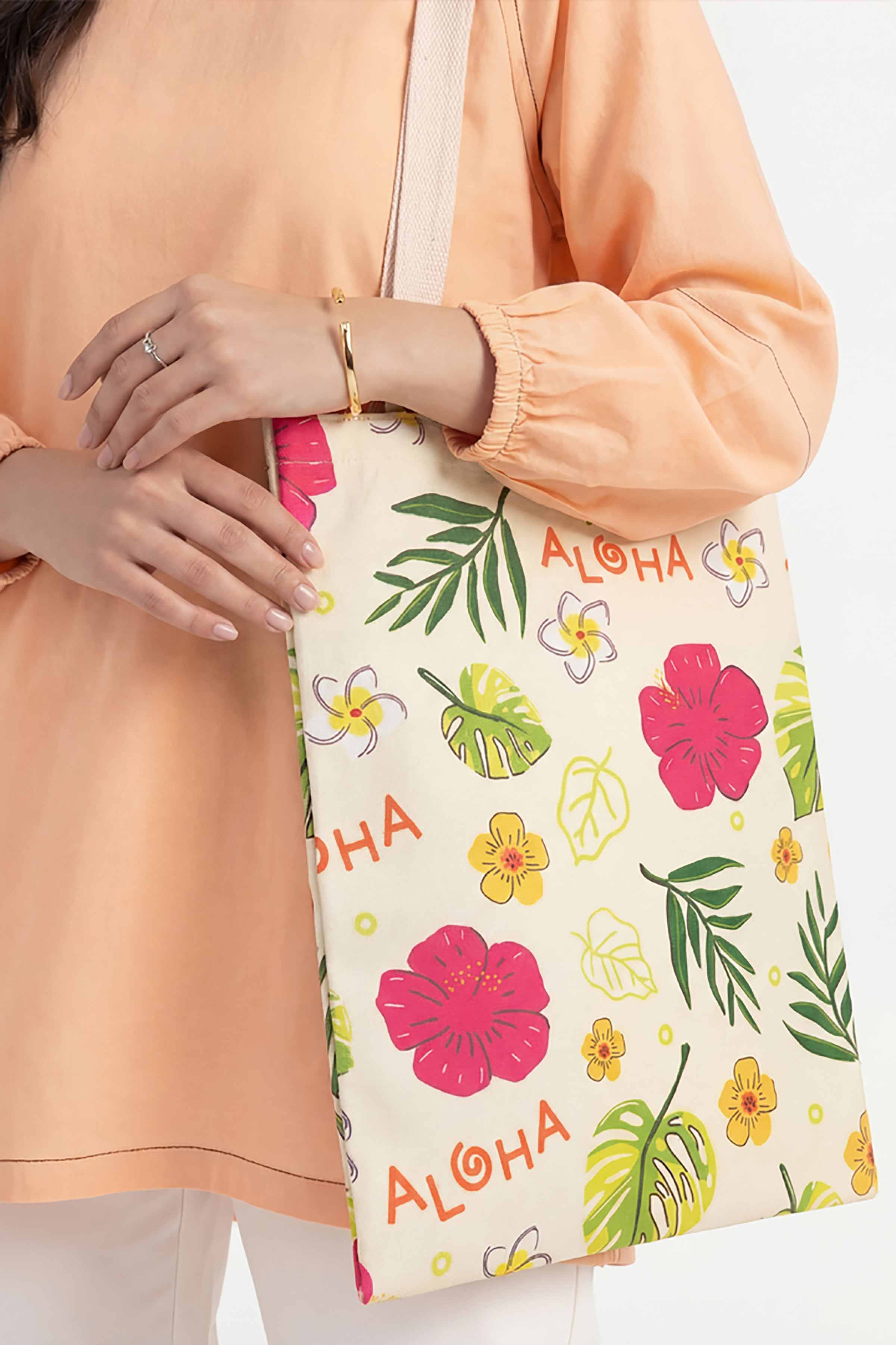 Off White Fabric Bag-448282107