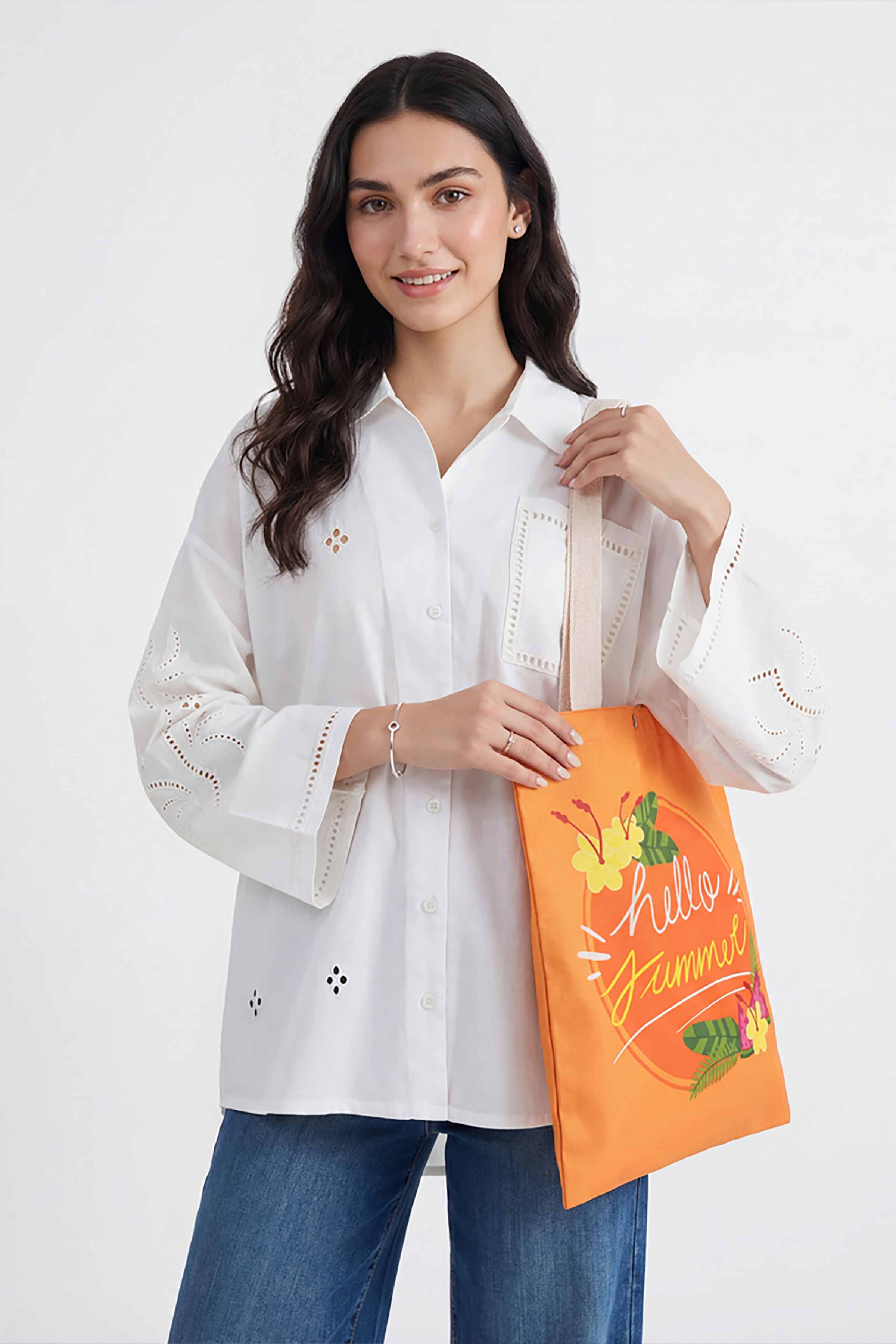 Orange Fabric Bag-448292106