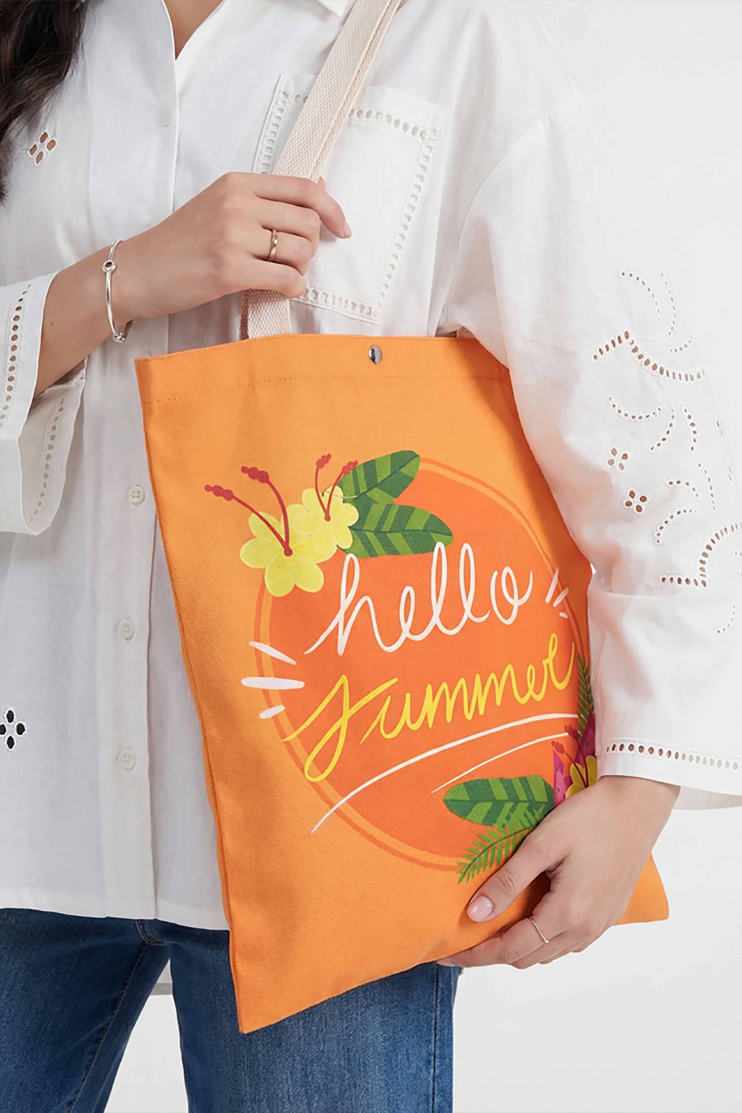 Orange Fabric Bag-448292106