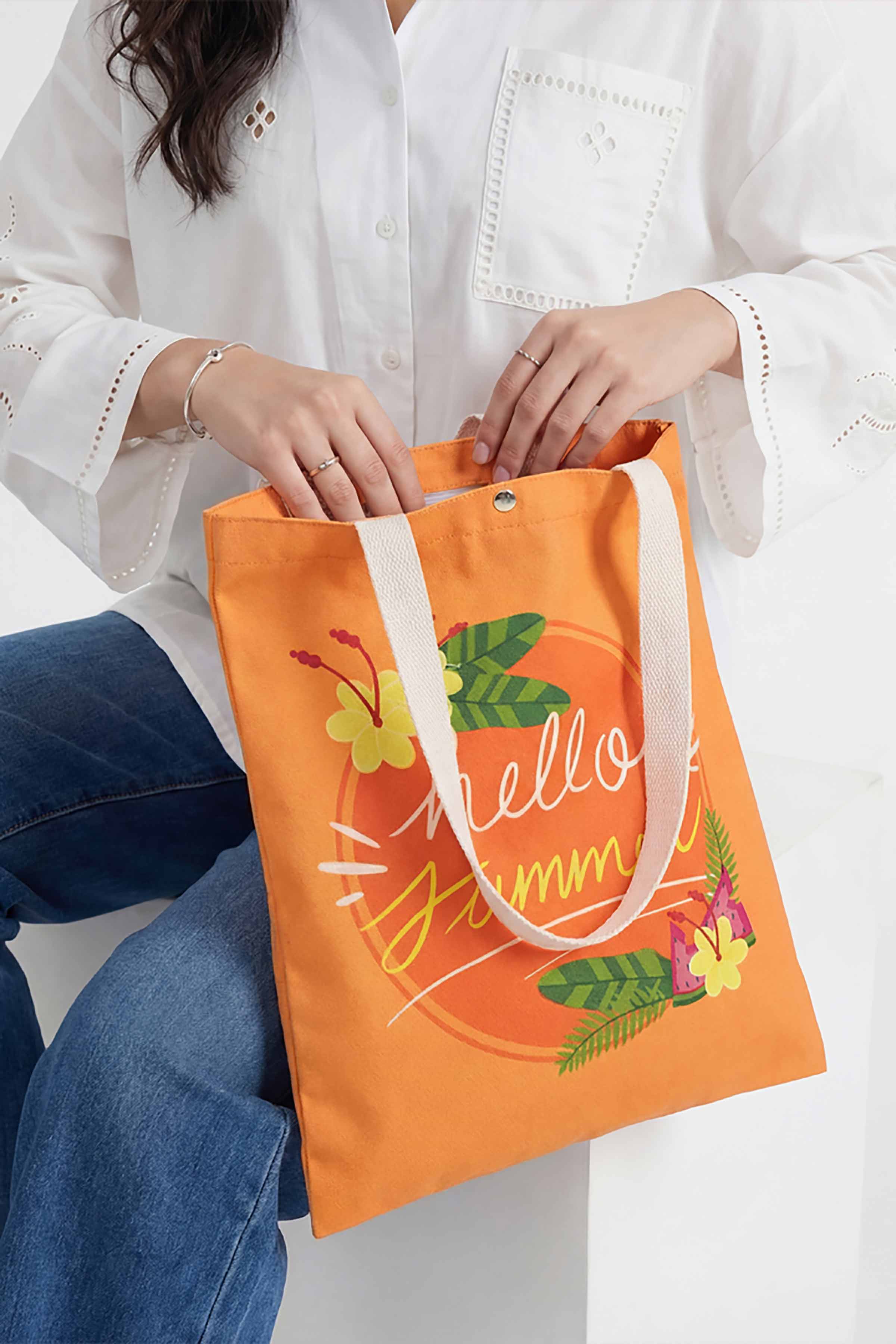 Orange Fabric Bag-448292106