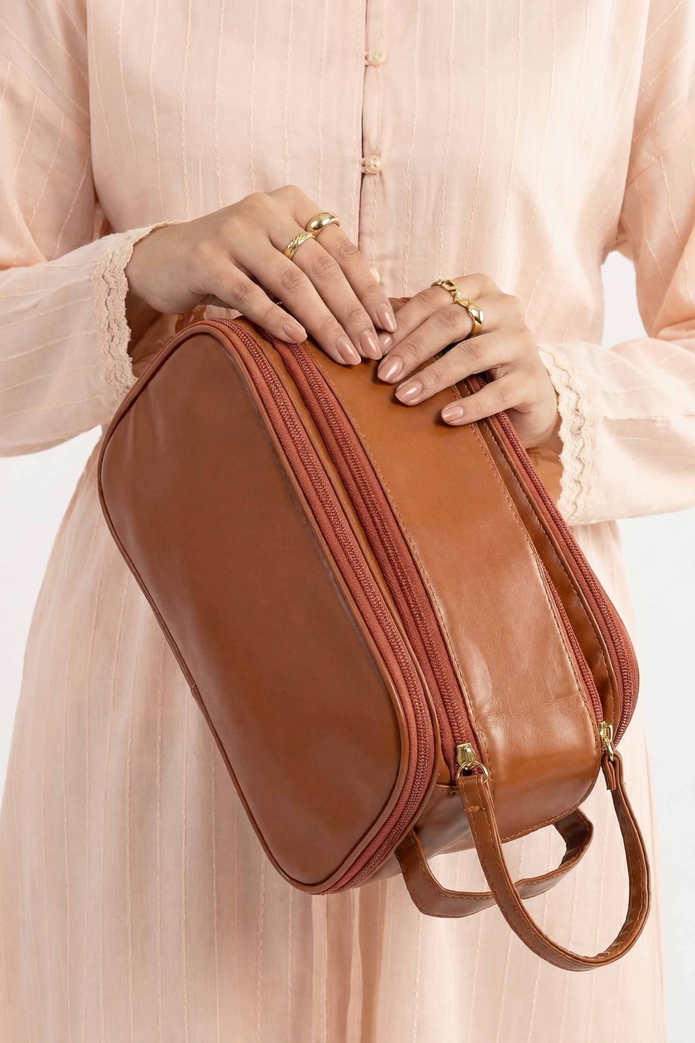 Brown Vanity Bag-448352113