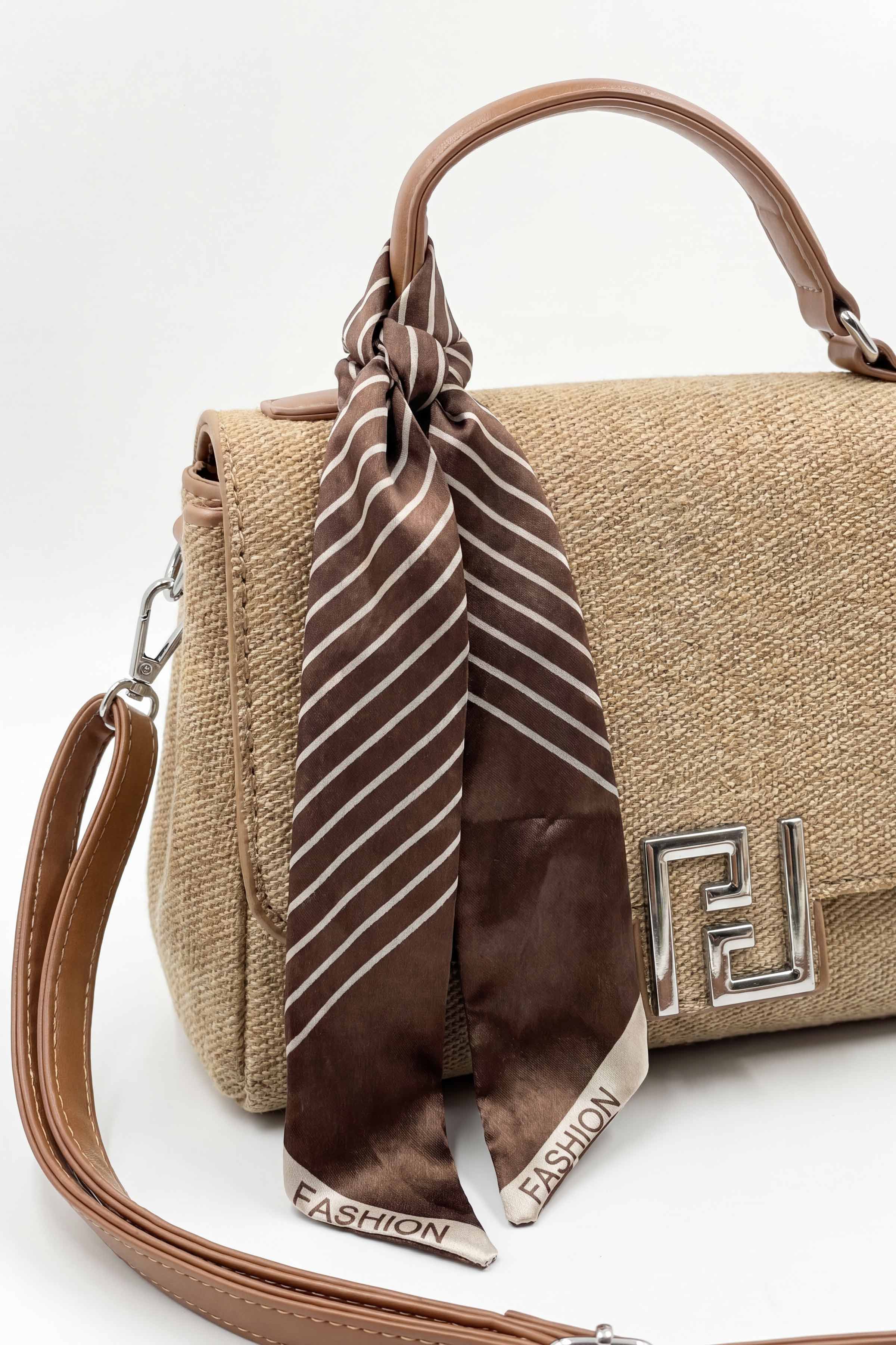 Dark Khaki Hand Bag-449172129