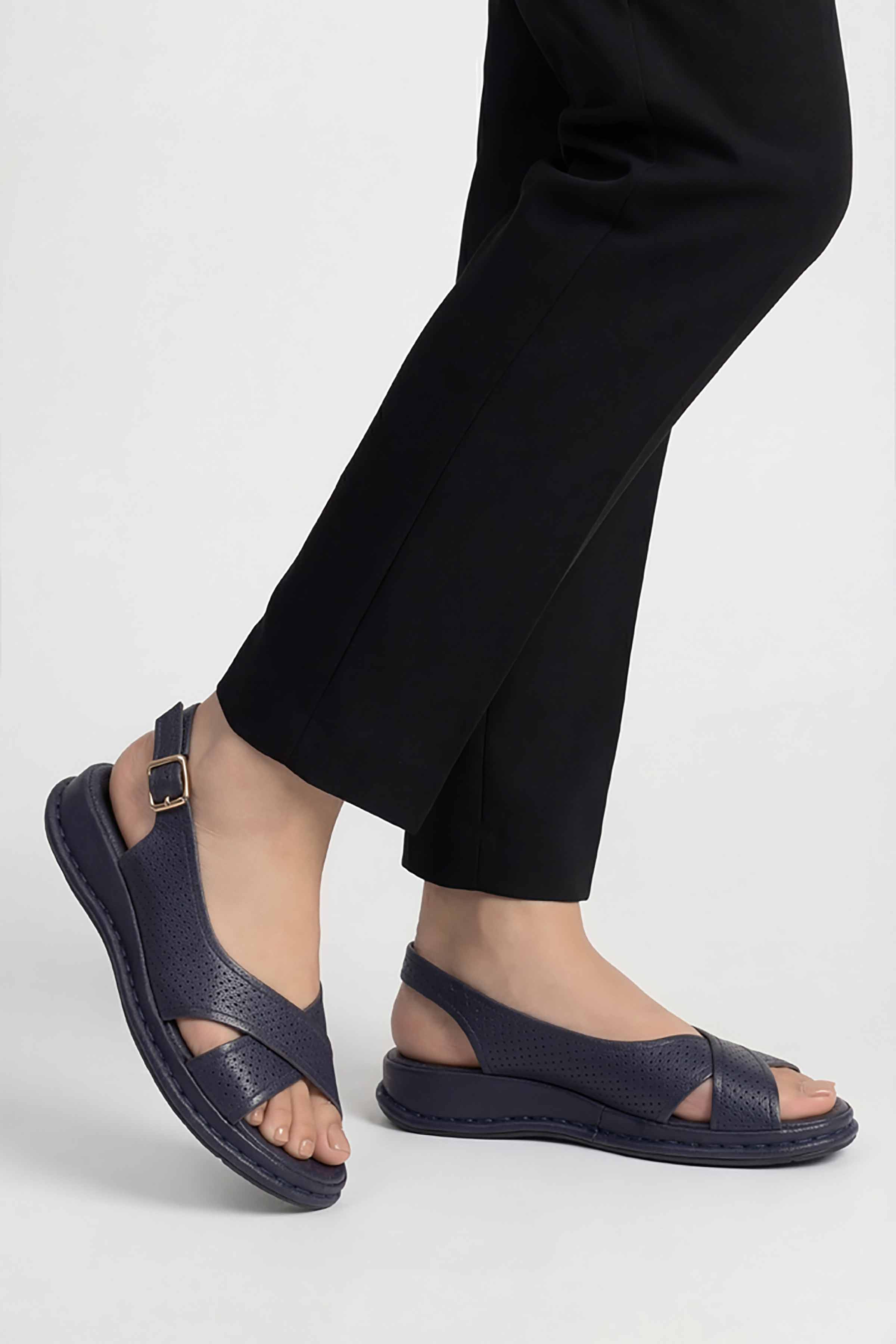 Navy Sandals-449262921
