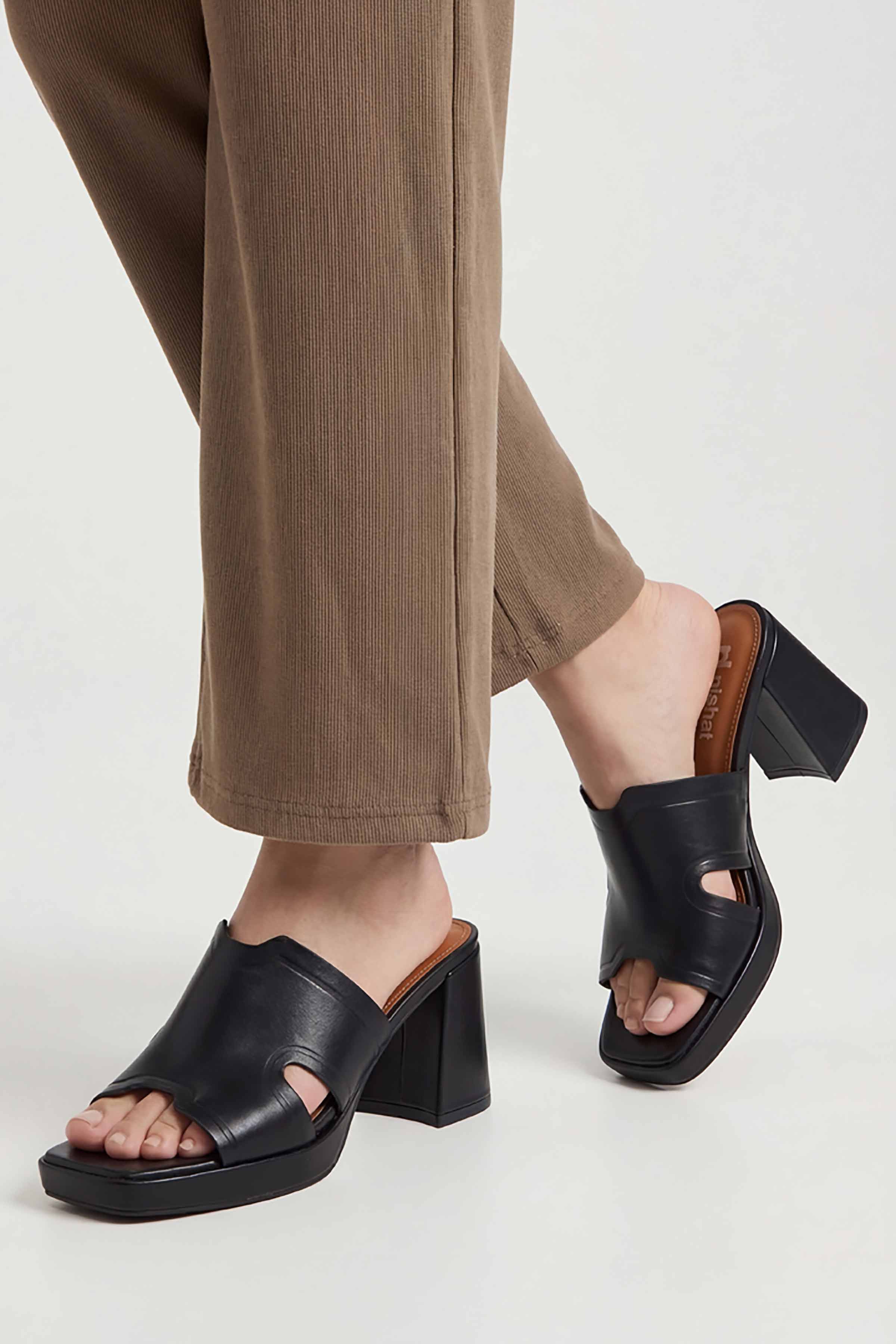 Black Block Heels-449342903