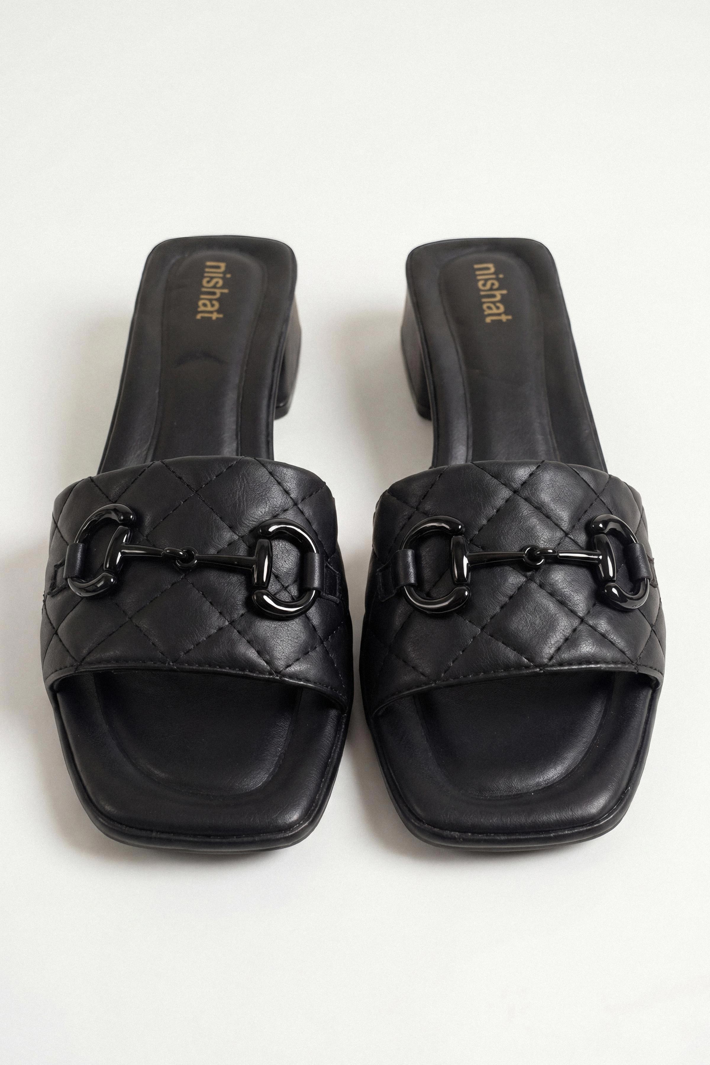 Black Chappal-449482903 - for Women - Shoes Collection | Nishat | Shop Online