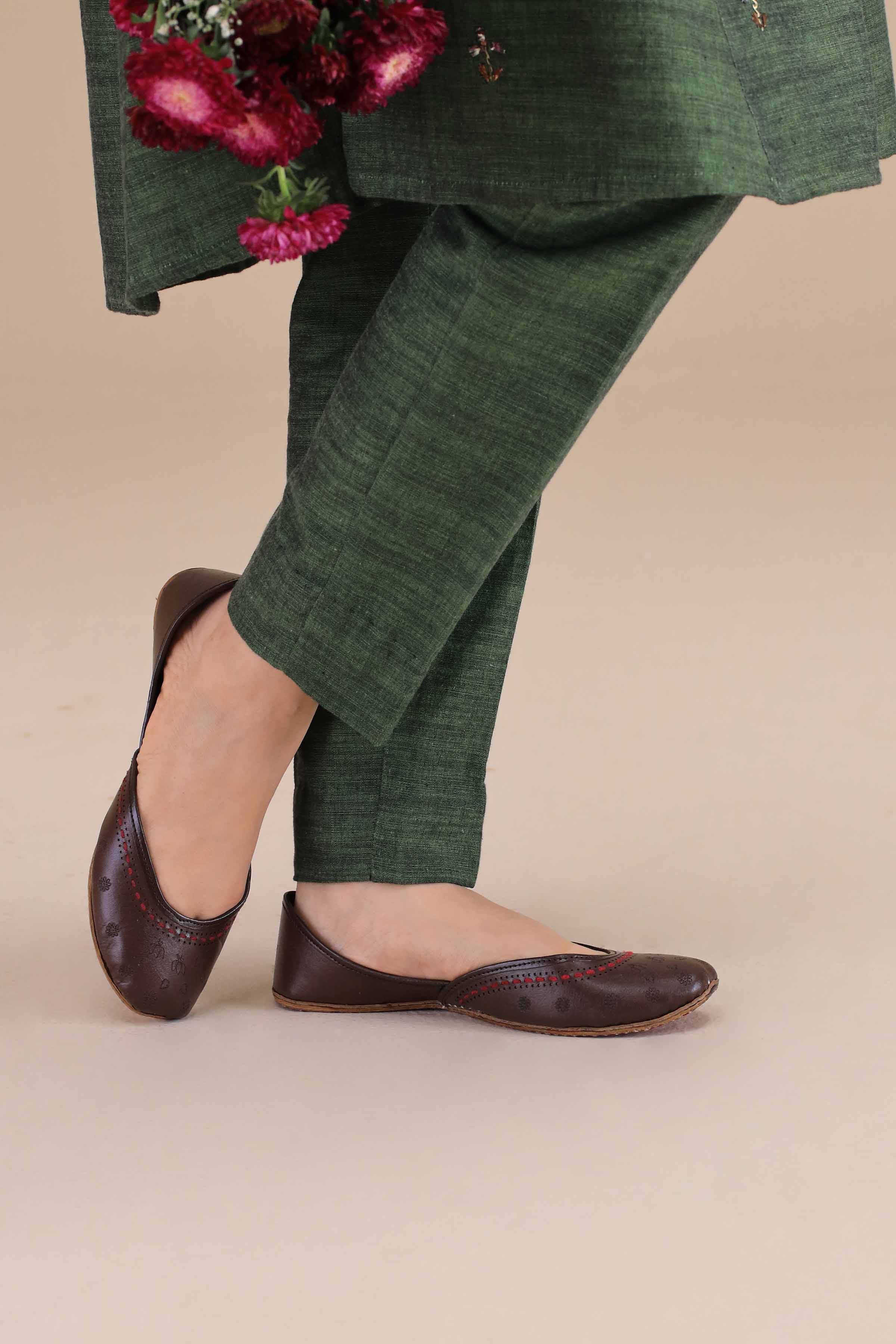 Dark Brown Khussa-1531153713