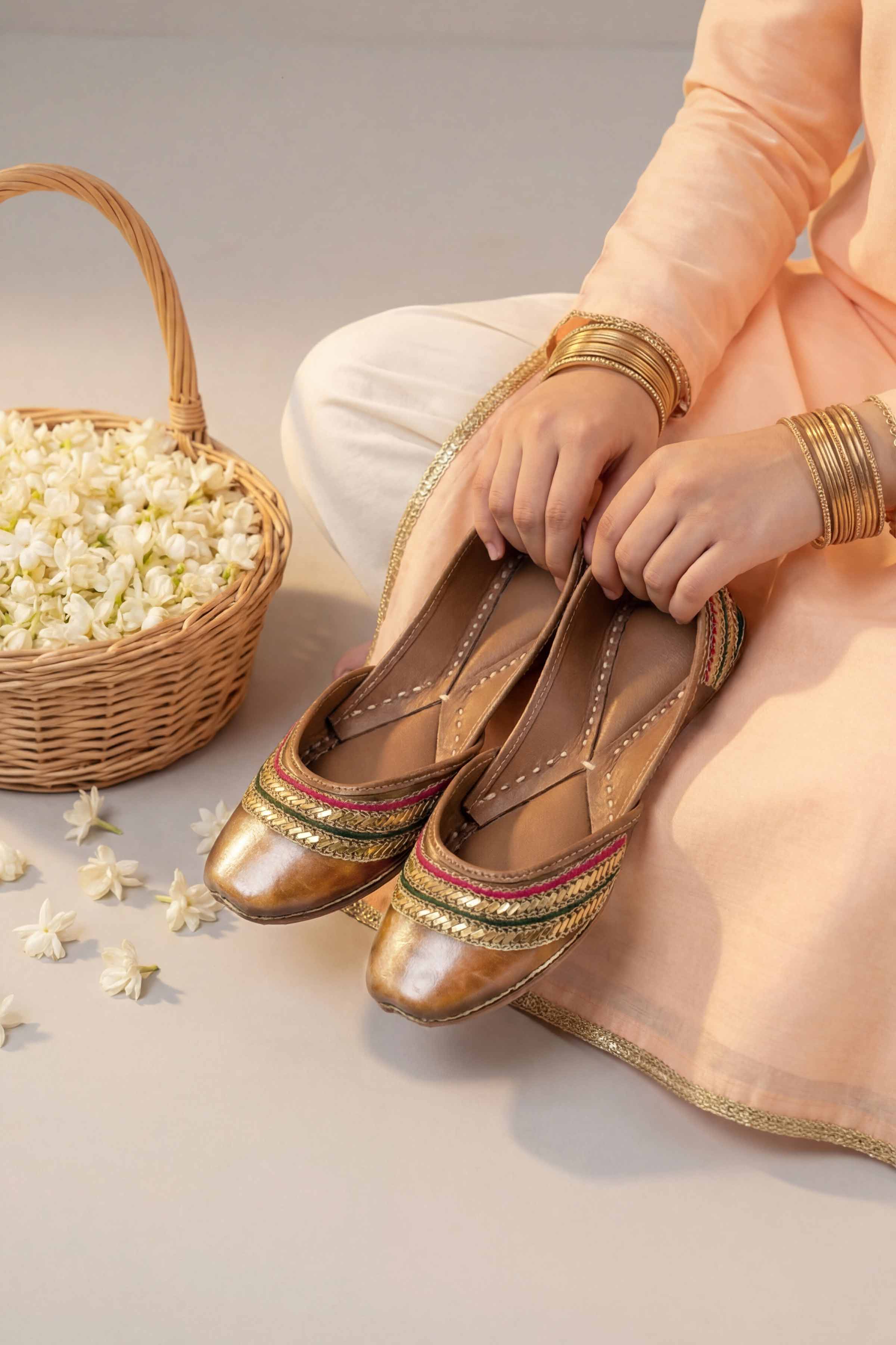 Light Brown Khussa-1596933713 Women - Fashion Collection | Nishat | Shop Online