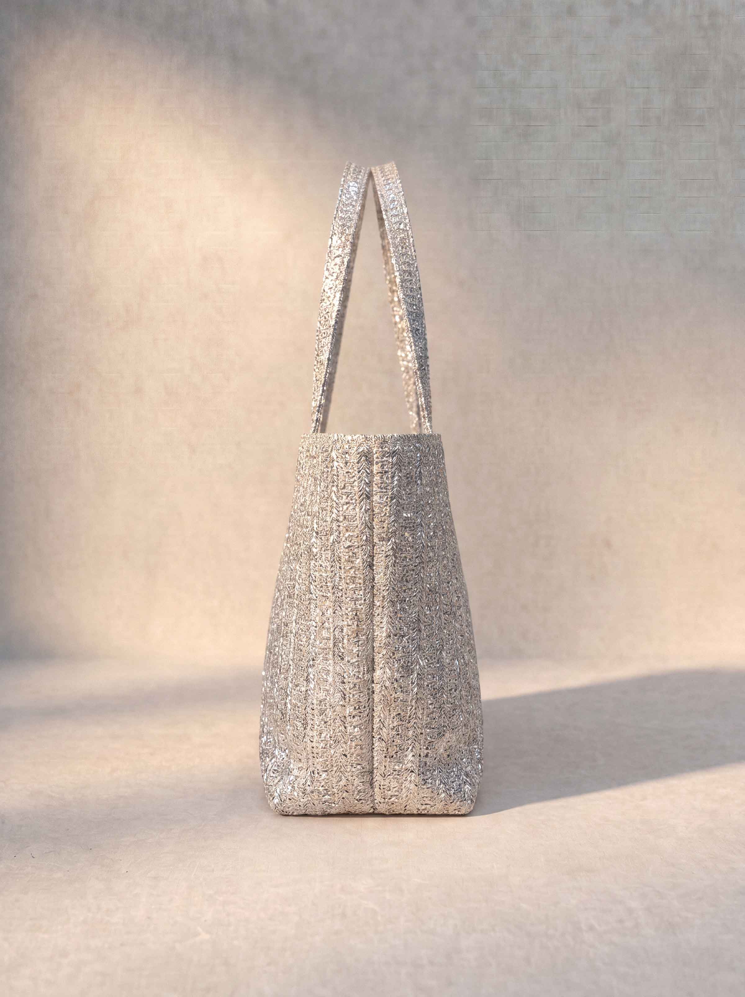 Silver Tote Bag-1716792120 - for Women - Bag Collection | Nishat | Shop Online