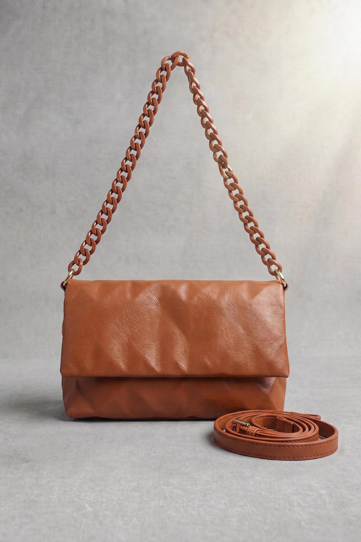 Brown Shoulder Bag-1716862113
