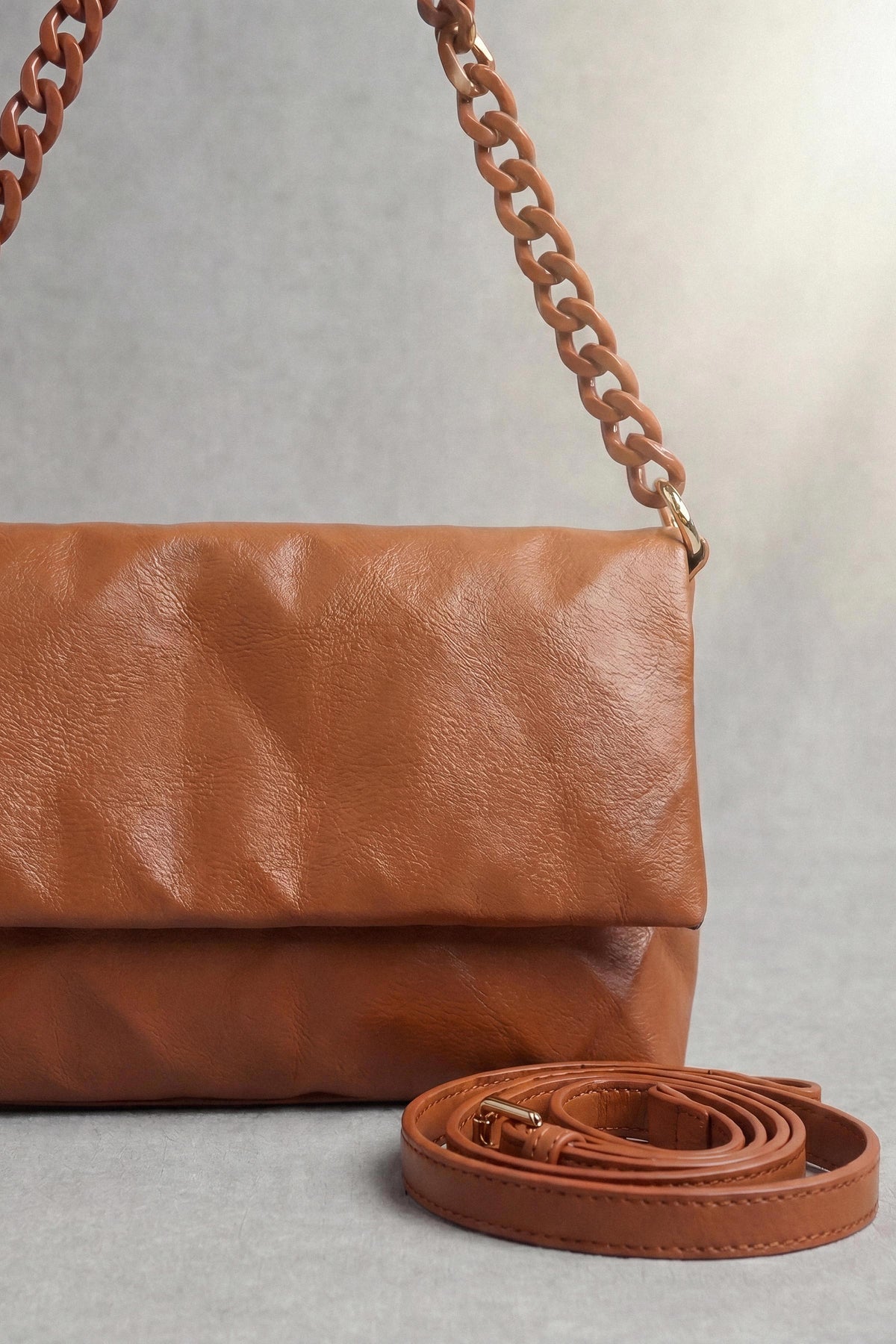 Brown Shoulder Bag-1716862113
