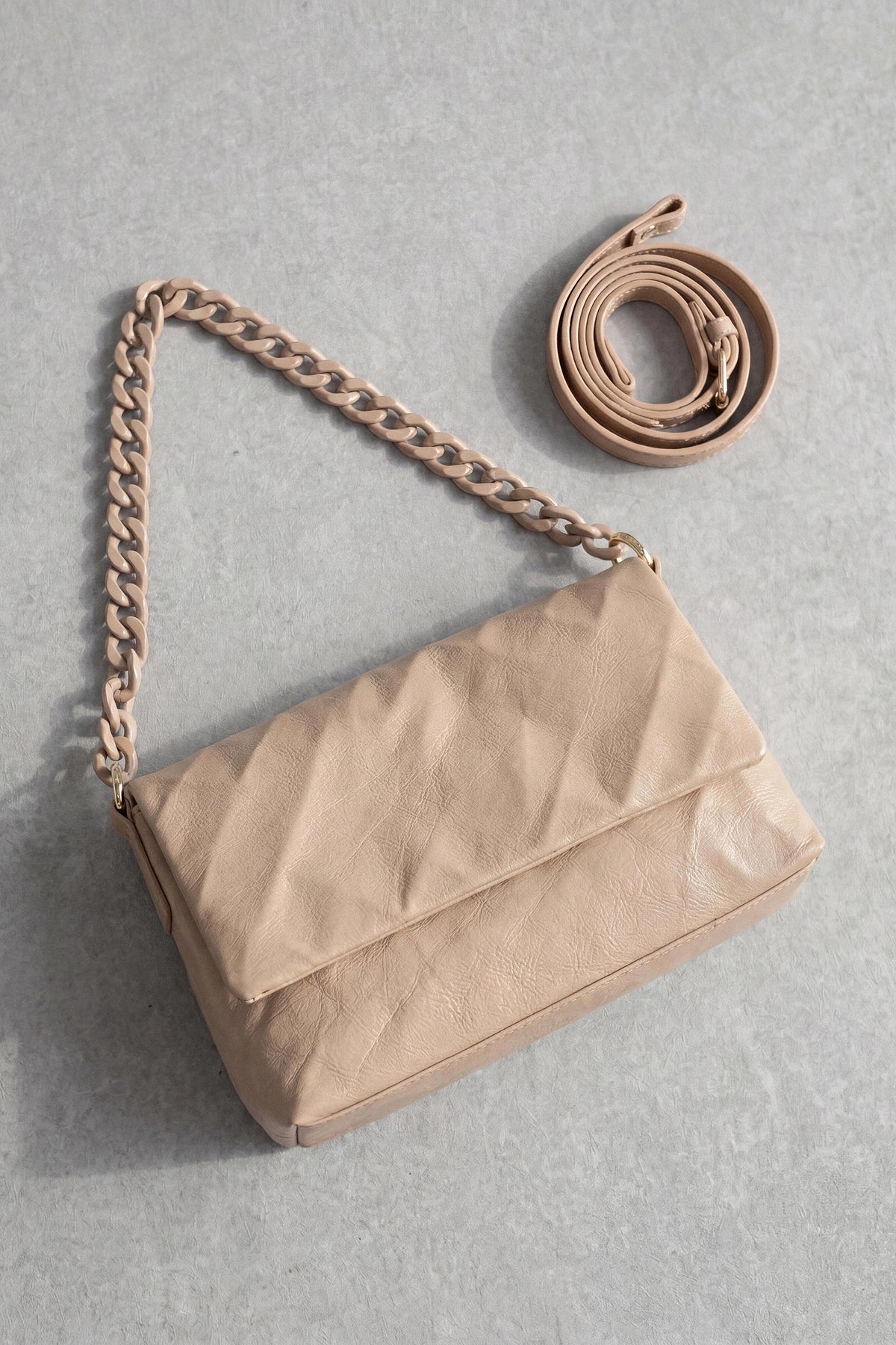 Beige Shoulder Bag-1716862118