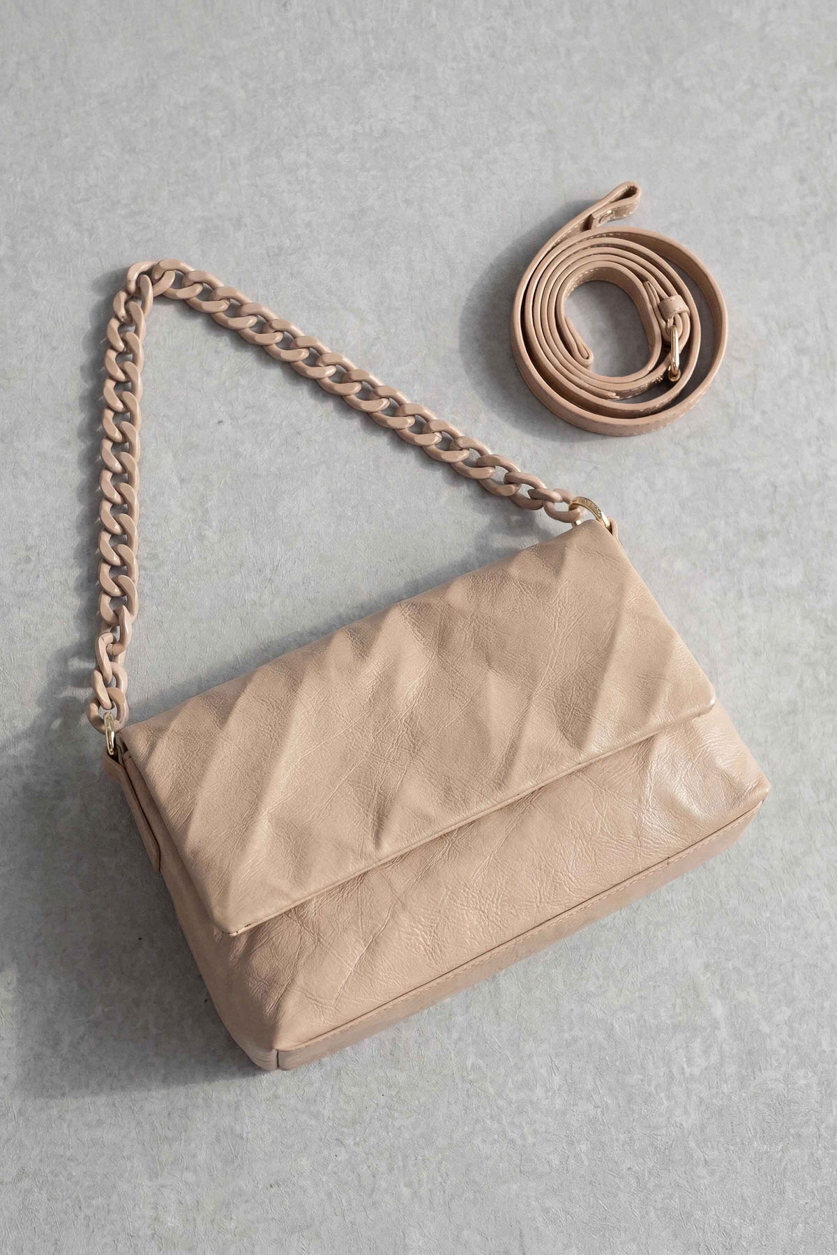 Beige Shoulder Bag-1716862118