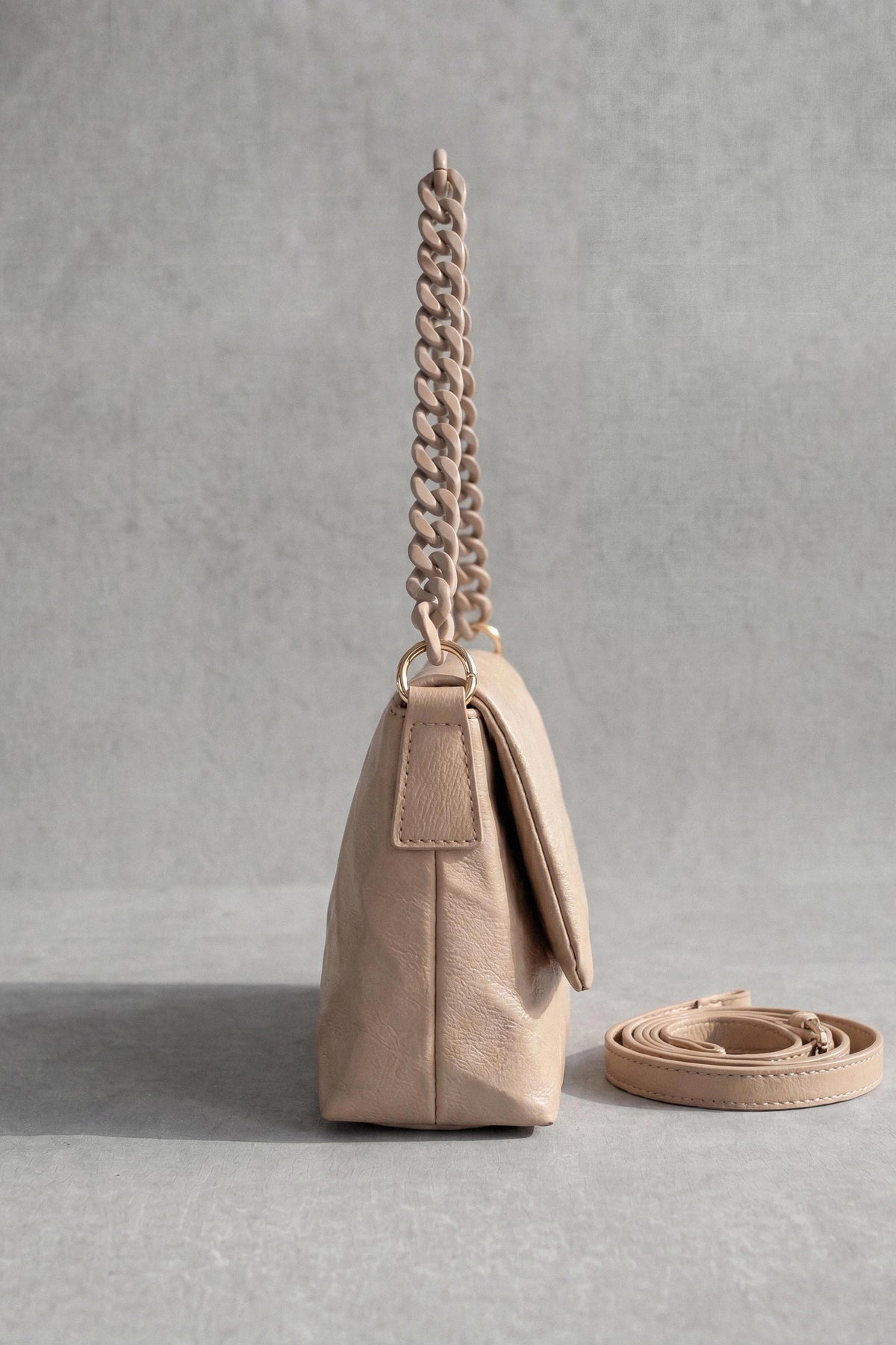 Beige Shoulder Bag-1716862118