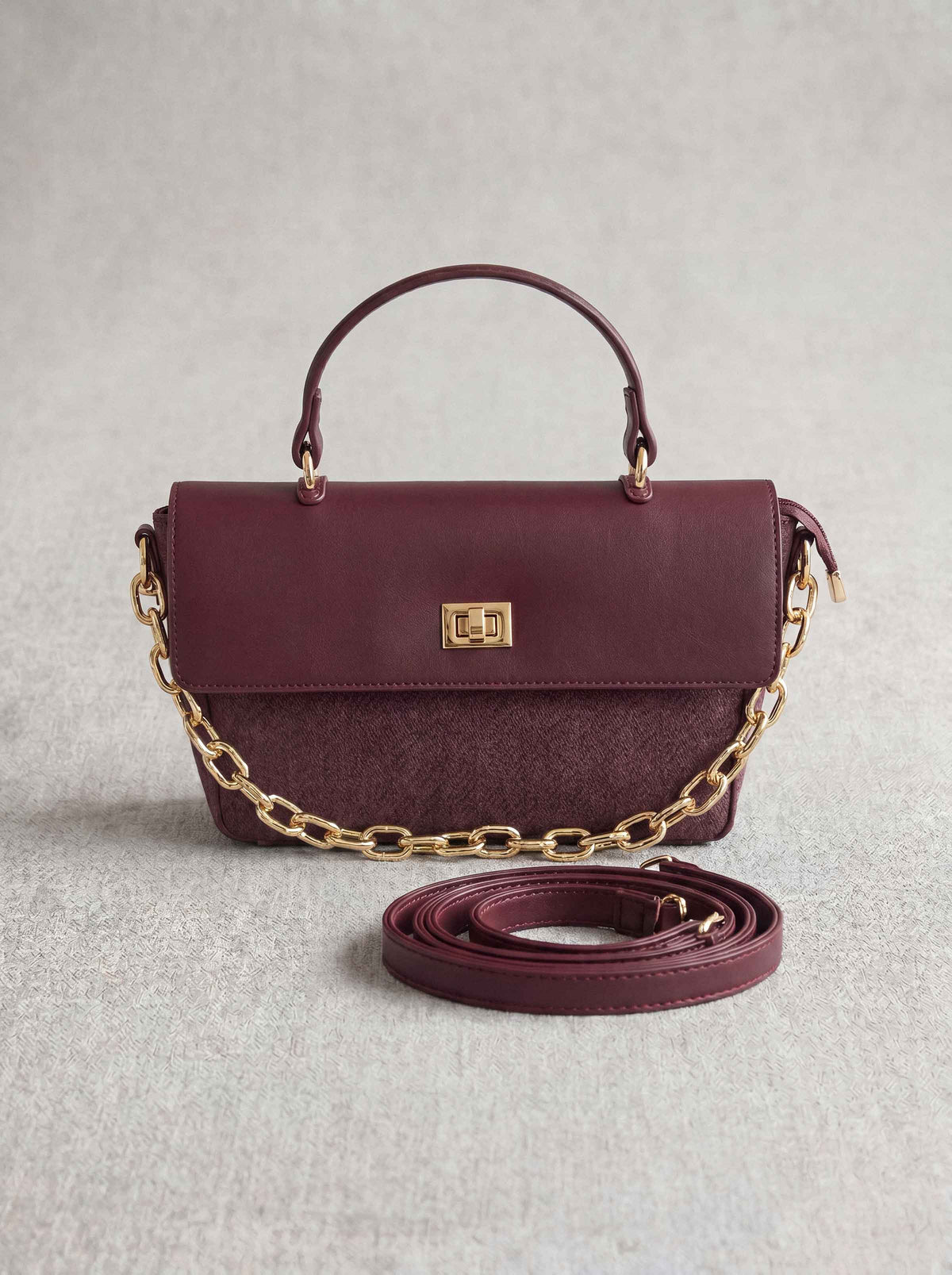 Maroon Hand Bag-1716932122 - for Women - Bag Collection | Nishat | Shop Online