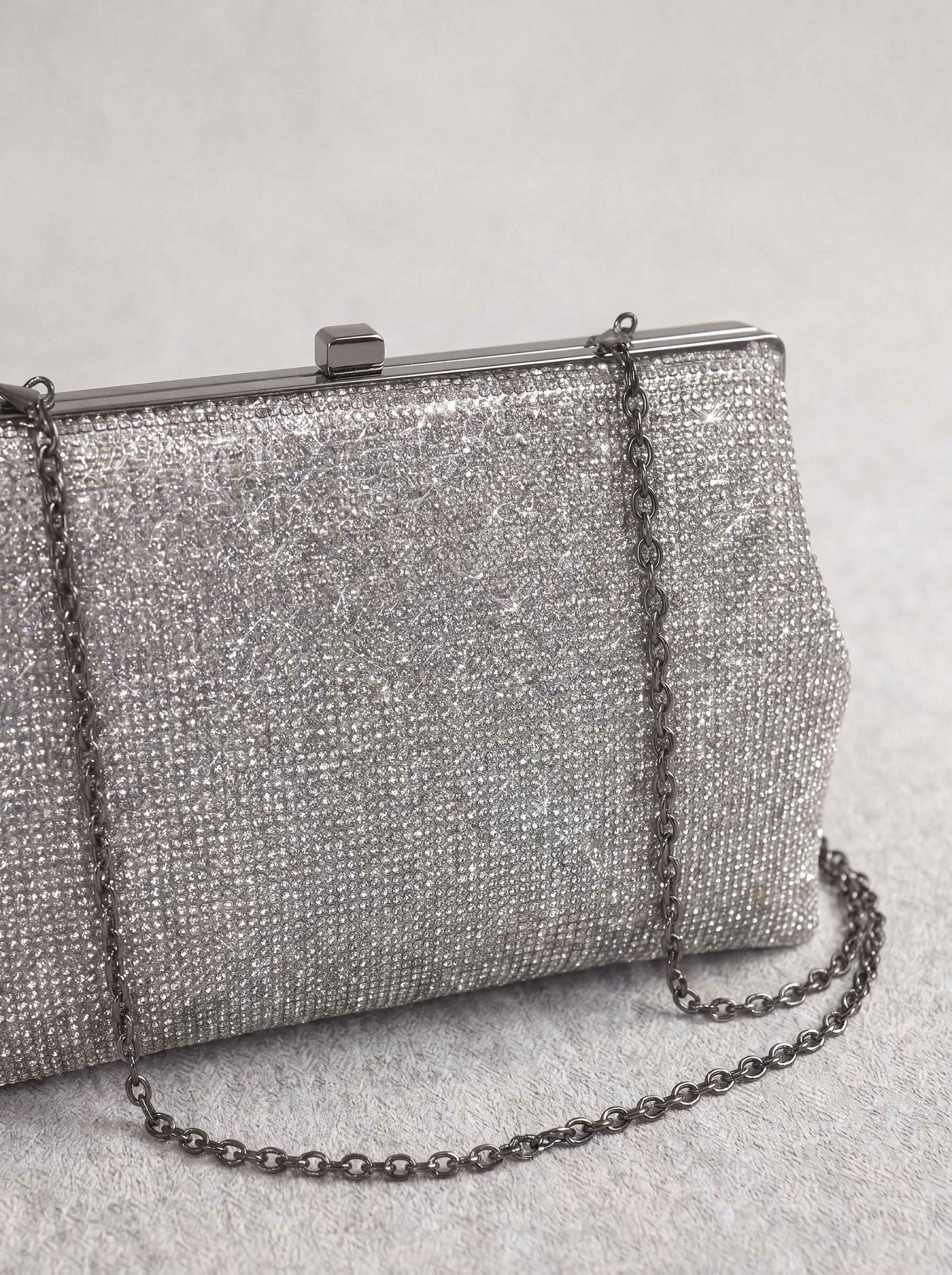 Silver Clutch-1716952120 - for Women - Bag Collection | Nishat | Shop Online