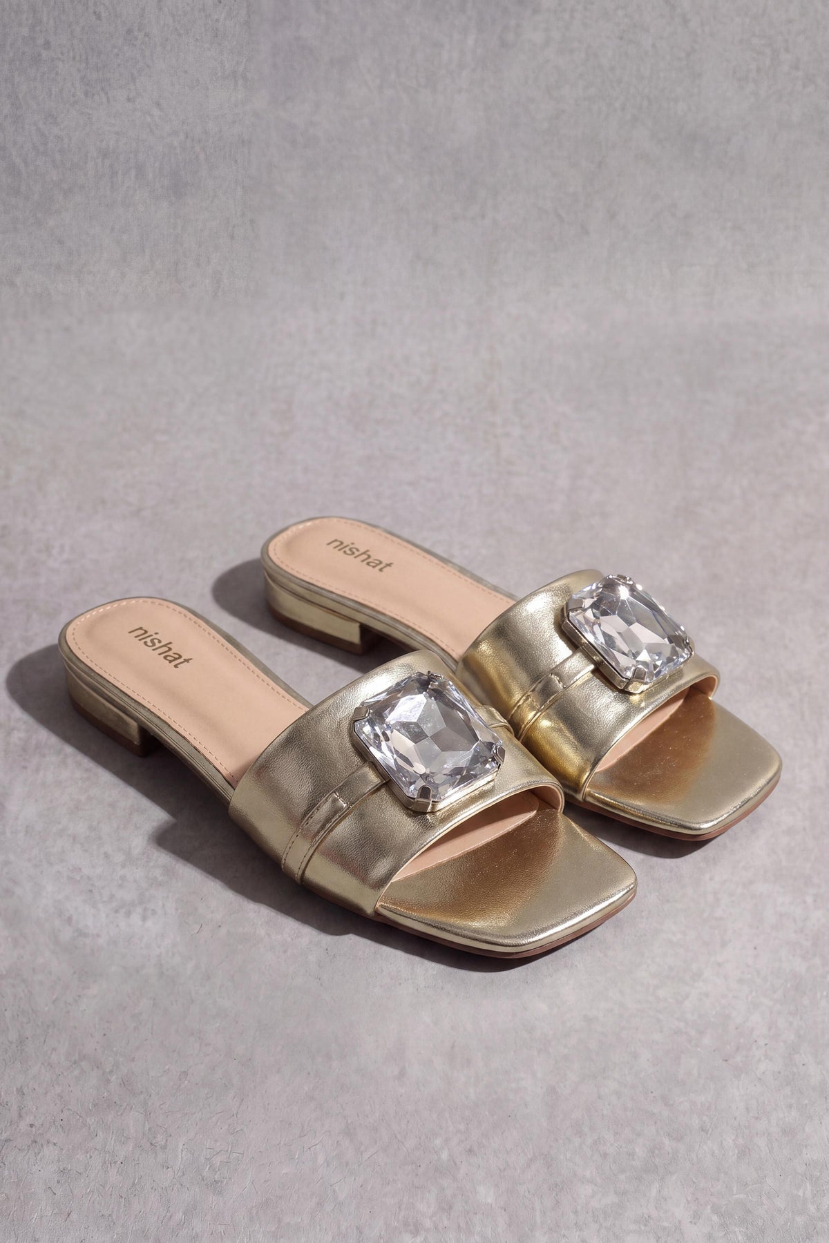 Gold Chappal-1717312919 - for Women - Shoes Collection | Nishat | Shop Online