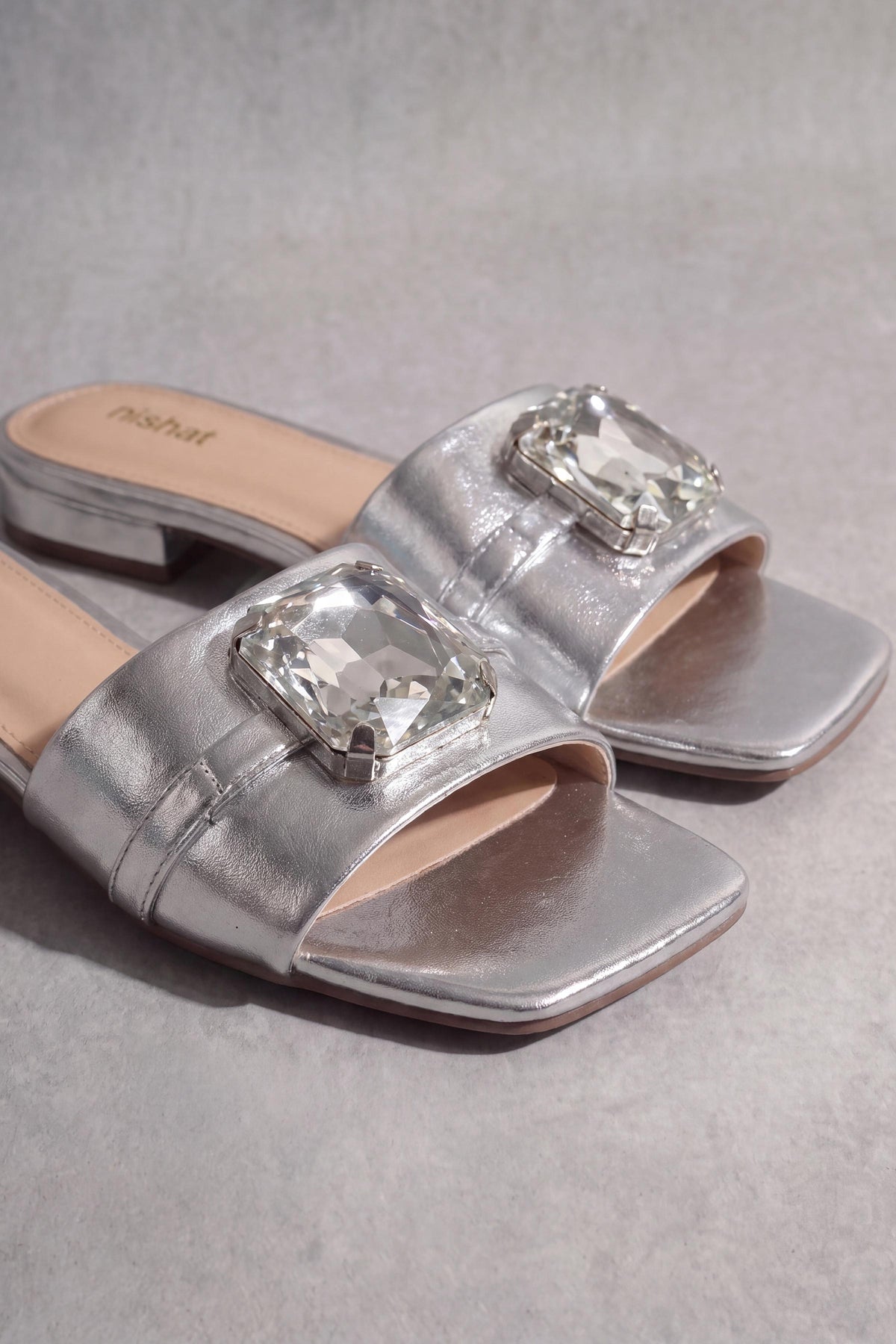 Silver Chappal-1717312920 - for Women - Shoes Collection | Nishat | Shop Online