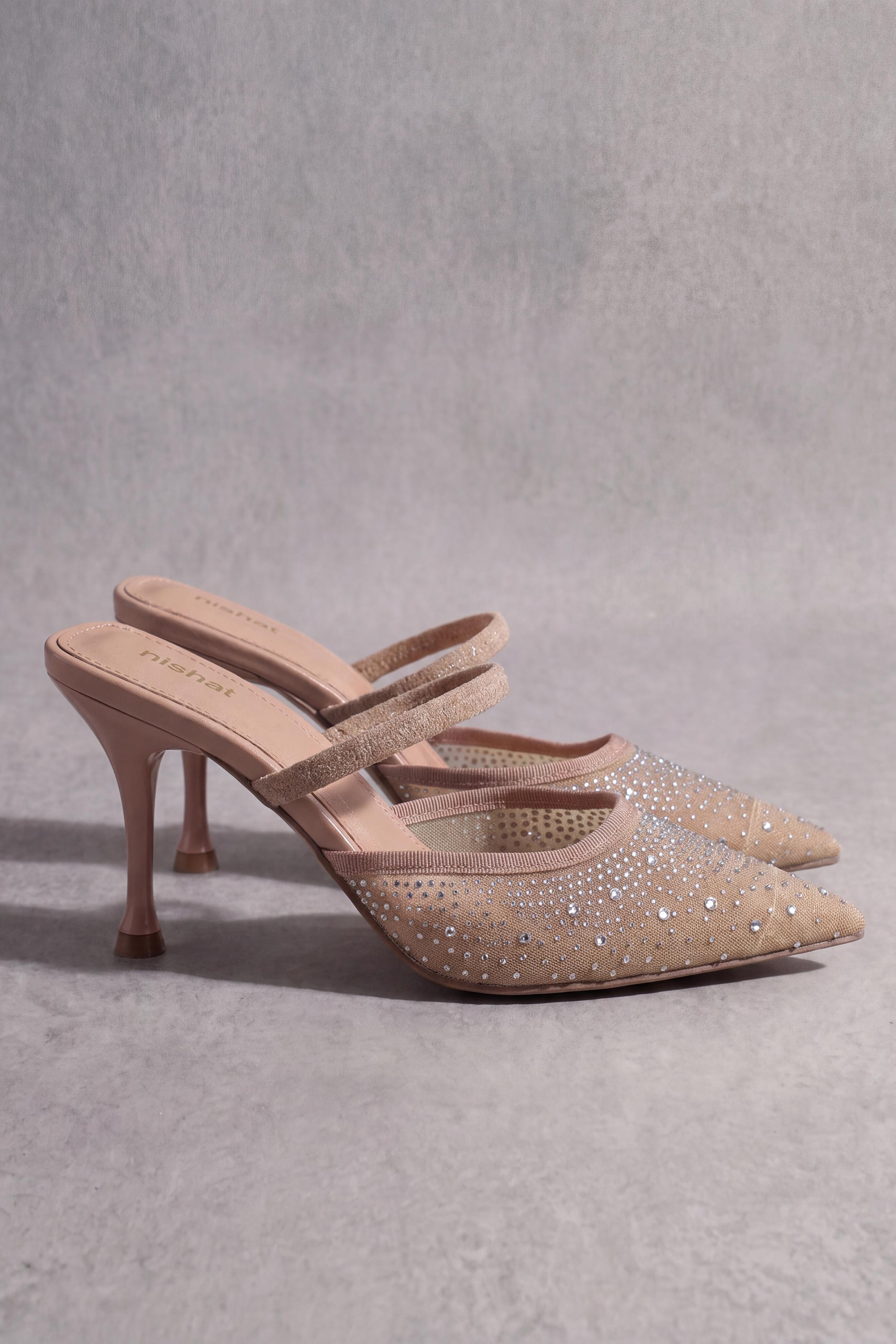 Khaki Pumps Heels-1717322930 - for Women - Shoes Collection | Nishat | Shop Online