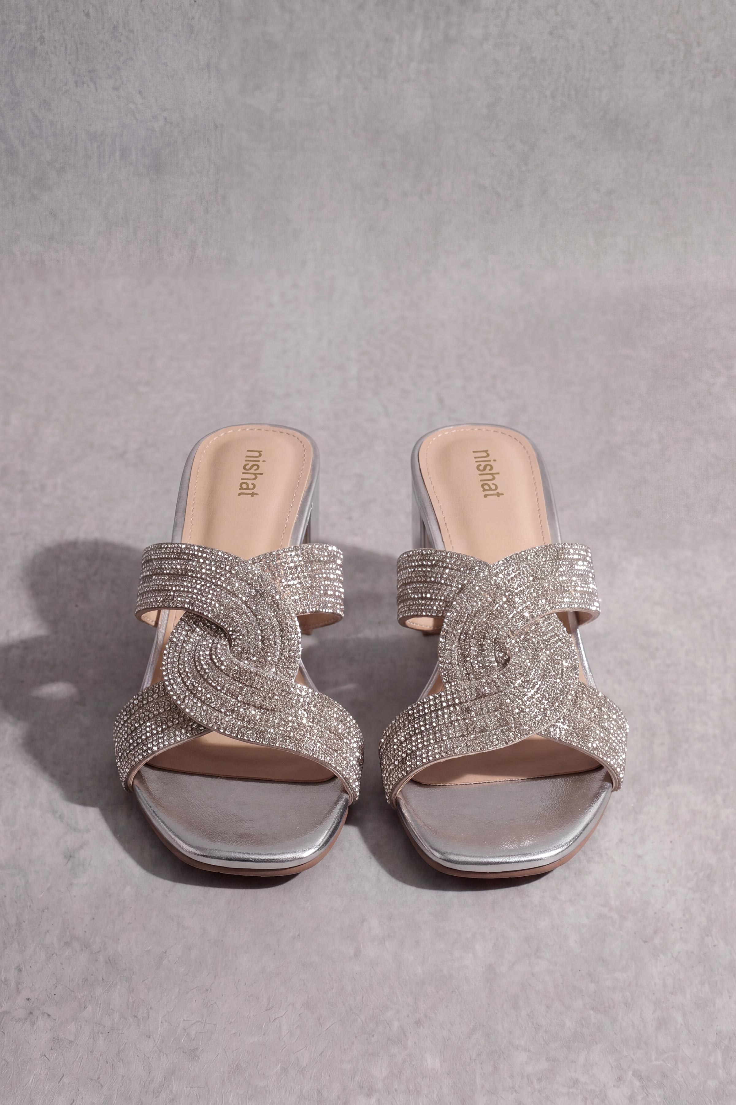 Silver Block Heels-1717412920 - for Women - Shoes Collection | Nishat | Shop Online