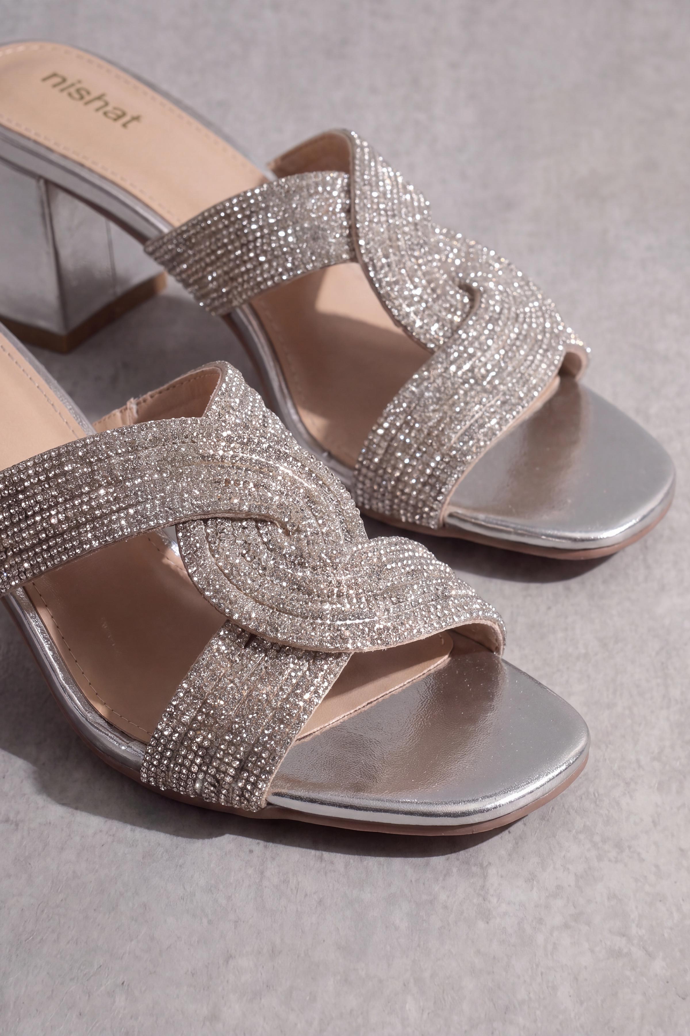 Silver Block Heels-1717412920 - for Women - Shoes Collection | Nishat | Shop Online