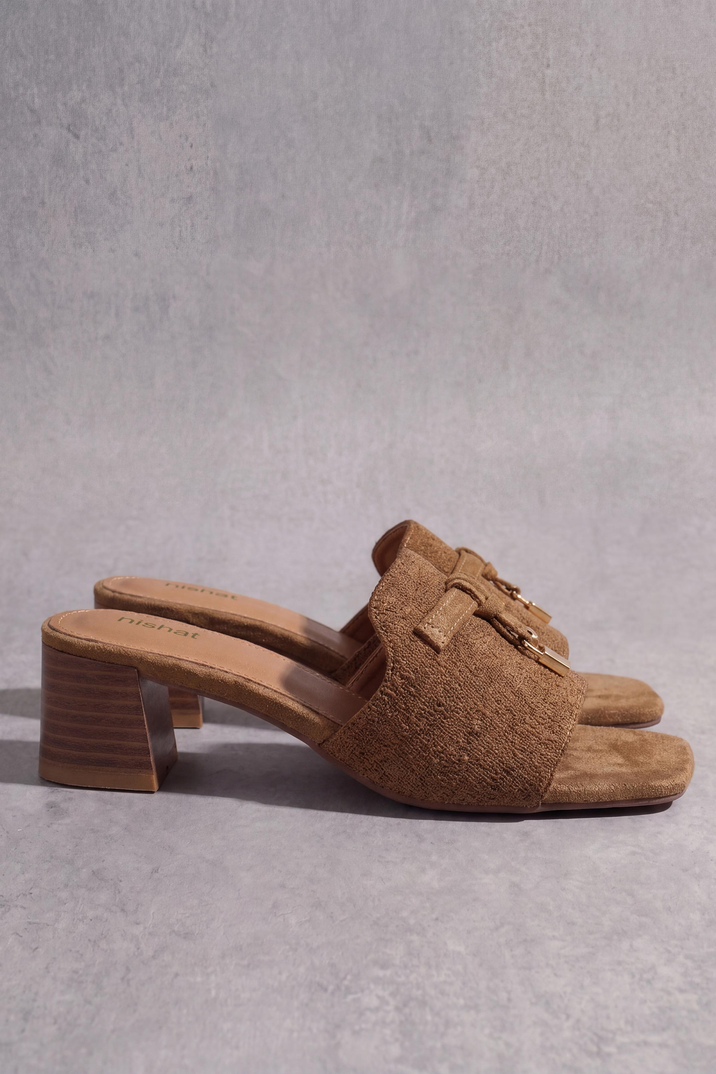 Camel Block Heels-1717532929 - for Women - Shoes Collection | Nishat | Shop Online