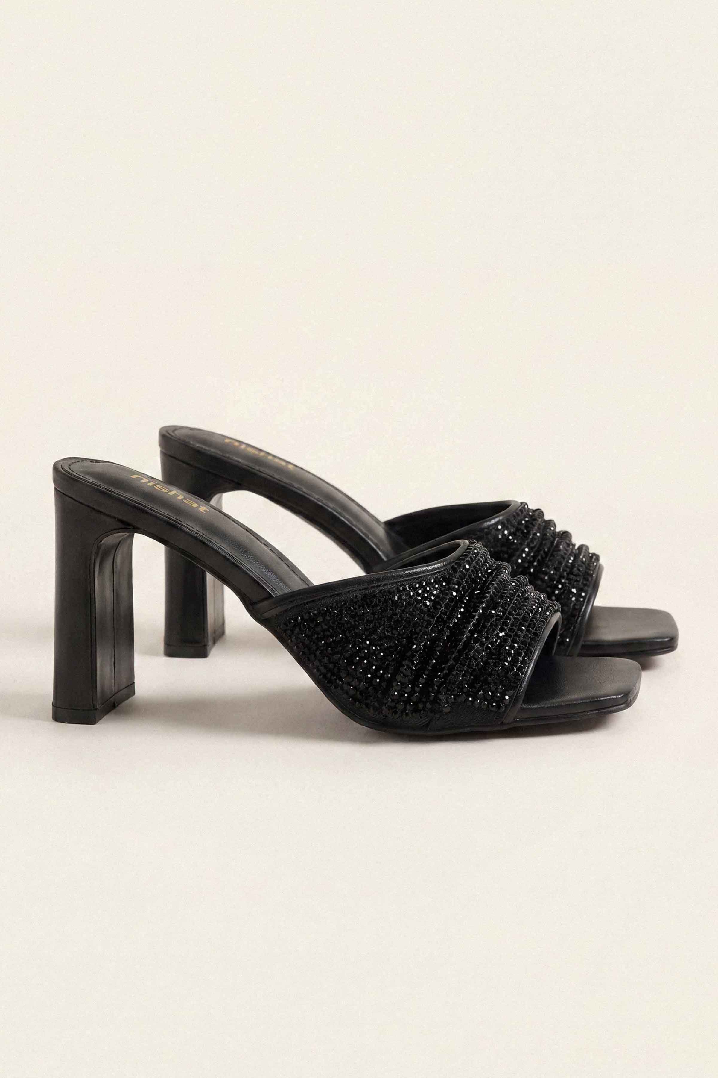 Black Block Heels-1717552903