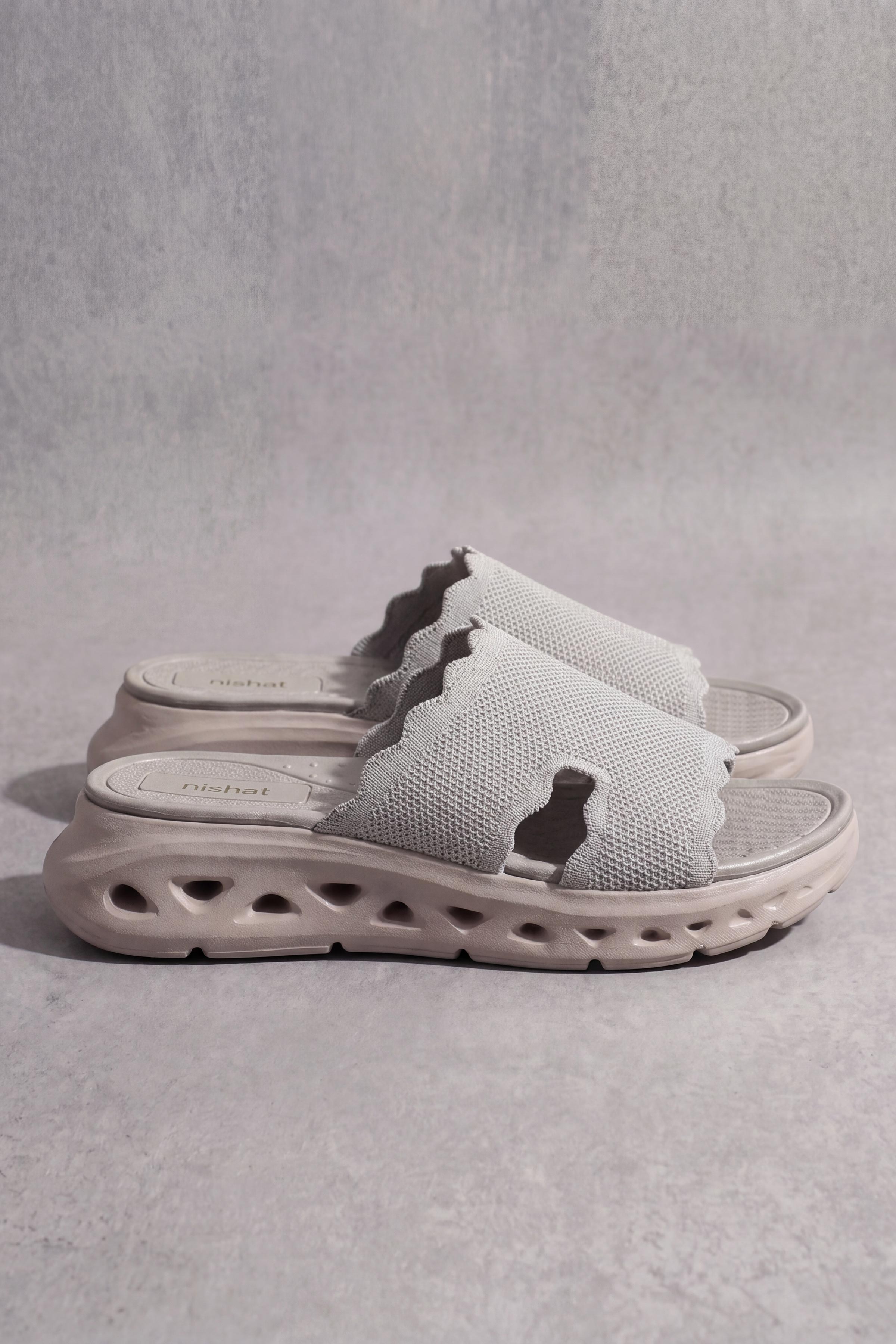 Grey Chappal-1717662911 - for Women - Shoes Collection | Nishat | Shop Online