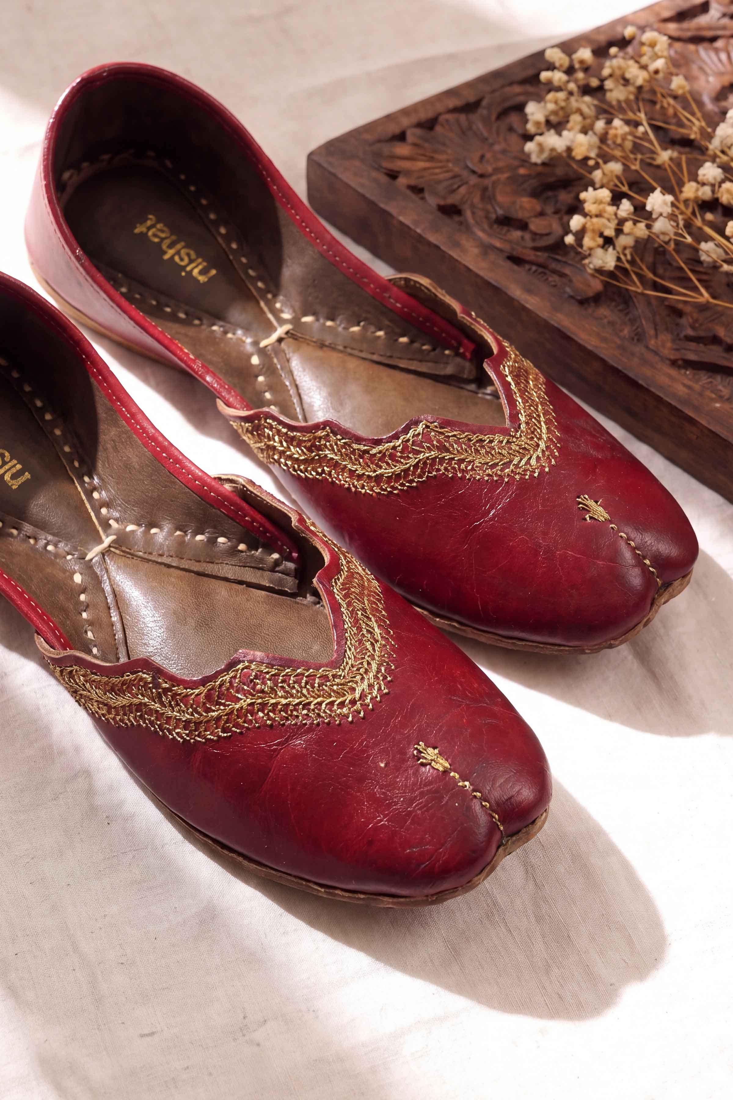 Maroon Khussa-1718303722 - for Women - Shoes Collection | Nishat | Shop Online