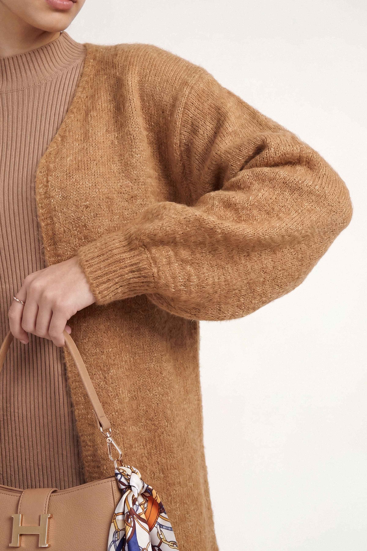 Camel Long Sweater-1719000129 for Women – Long Sweaters Collection | Nishat | Shop Online
