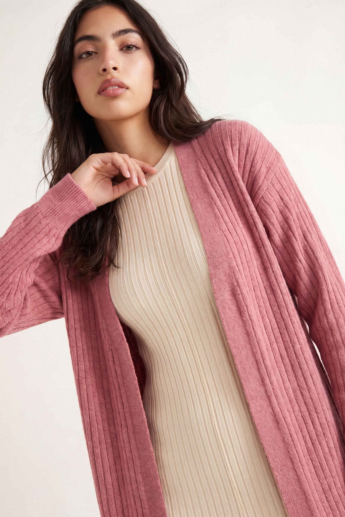 Brick Red Long Sweater-1719010101 for Women – Long Sweaters Collection | Nishat | Shop Online