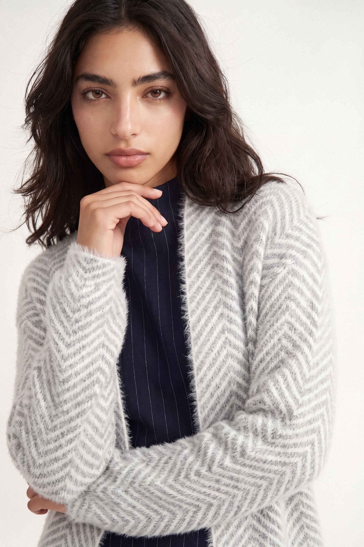 Off White Long Sweater-1719030107 for Women – Long Sweaters Collection | Nishat | Shop Online