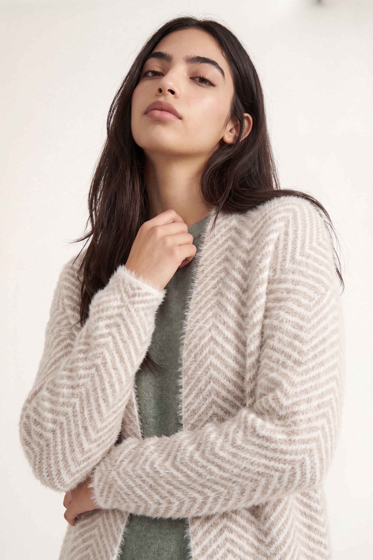 Beige Long Sweater-1719030118 for Women – Long Sweaters Collection | Nishat | Shop Online
