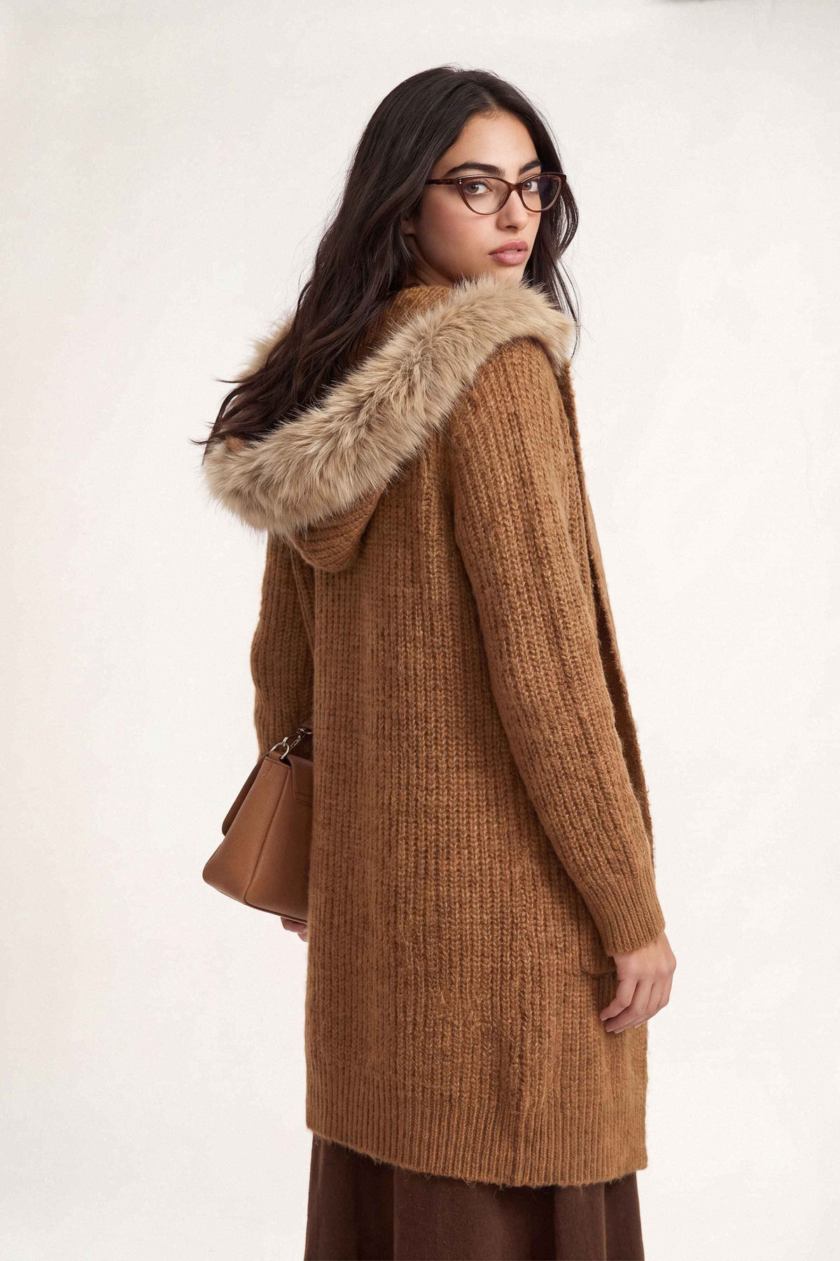 Khaki Long Sweater-1719040130 for Women – Long Sweaters Collection | Nishat | Shop Online