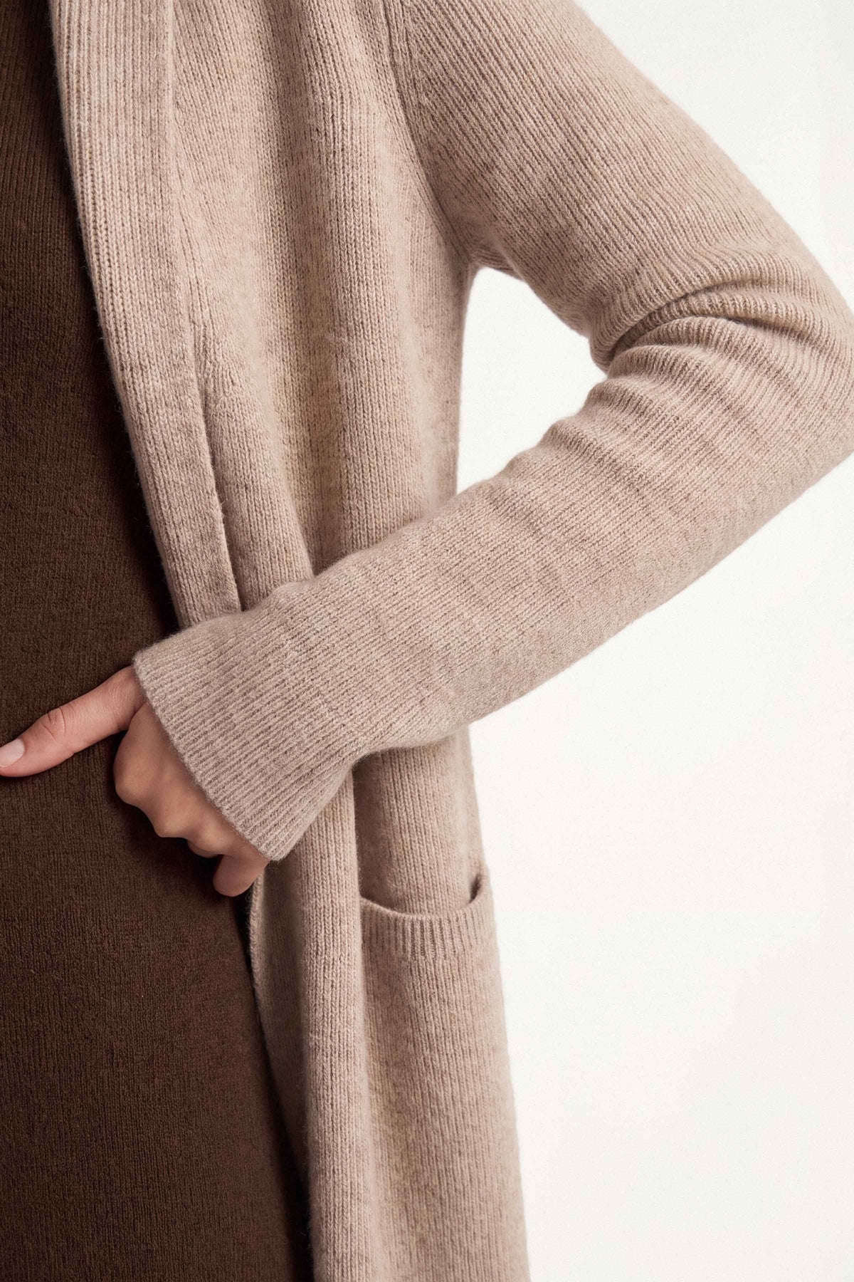 Light Beige Long Sweater-1719050118 for Women – Long Sweaters Collection | Nishat | Shop Online