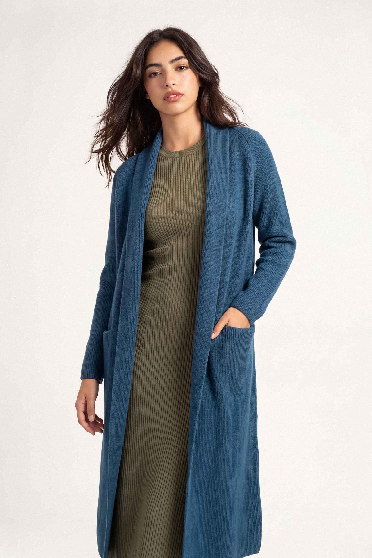 Navy Long Sweater-1719050121