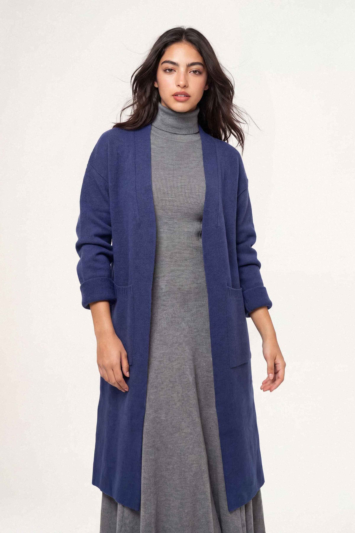 Navy Long Sweater-1719060121