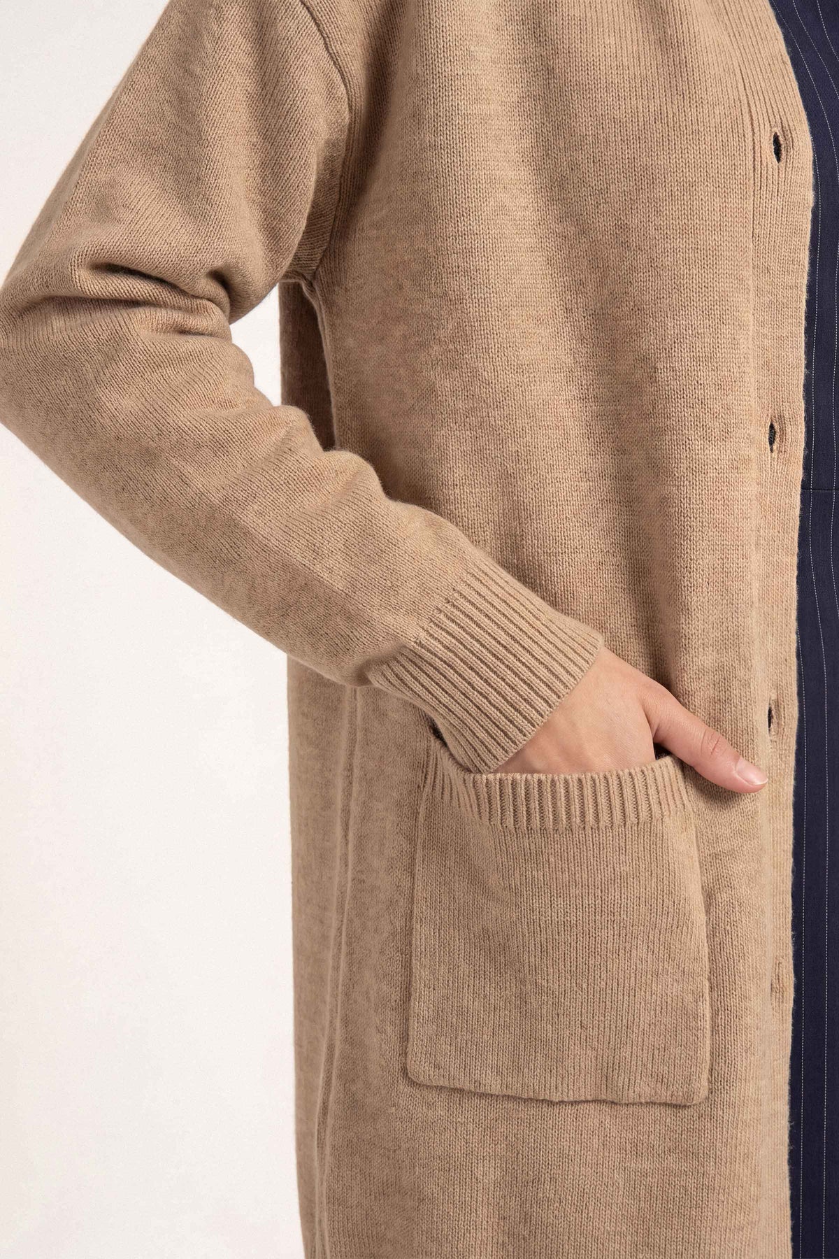 Beige Long Sweater-1719100118 for Women – Long Sweaters Collection | Nishat | Shop Online