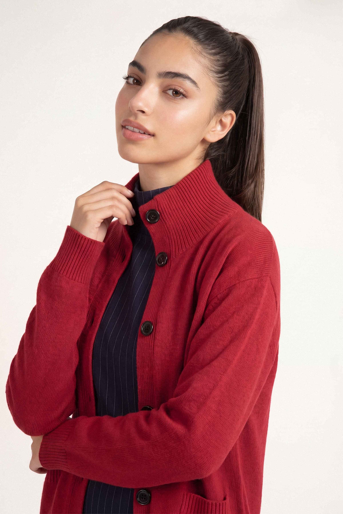 Maroon Long Sweater-1719100122 for Women – Long Sweaters Collection | Nishat | Shop Online