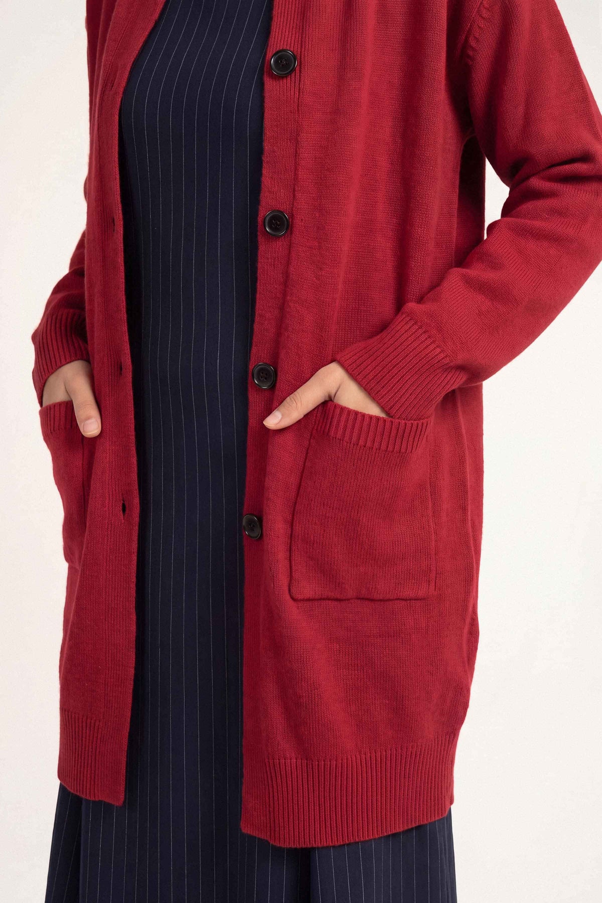 Maroon Long Sweater-1719100122 for Women – Long Sweaters Collection | Nishat | Shop Online