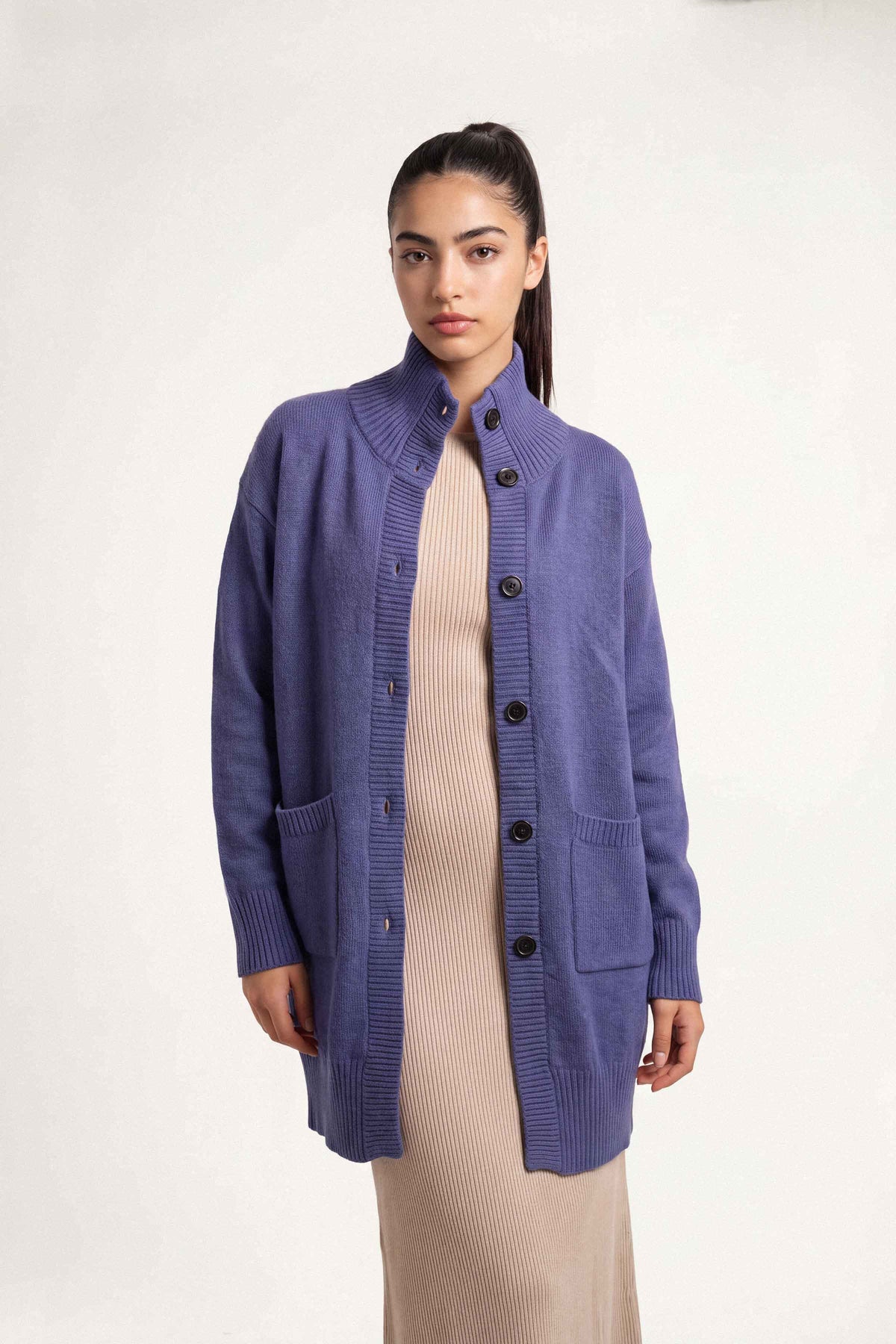 Navy Long Sweater-1719110121 for Women – Long Sweaters Collection | Nishat | Shop Online