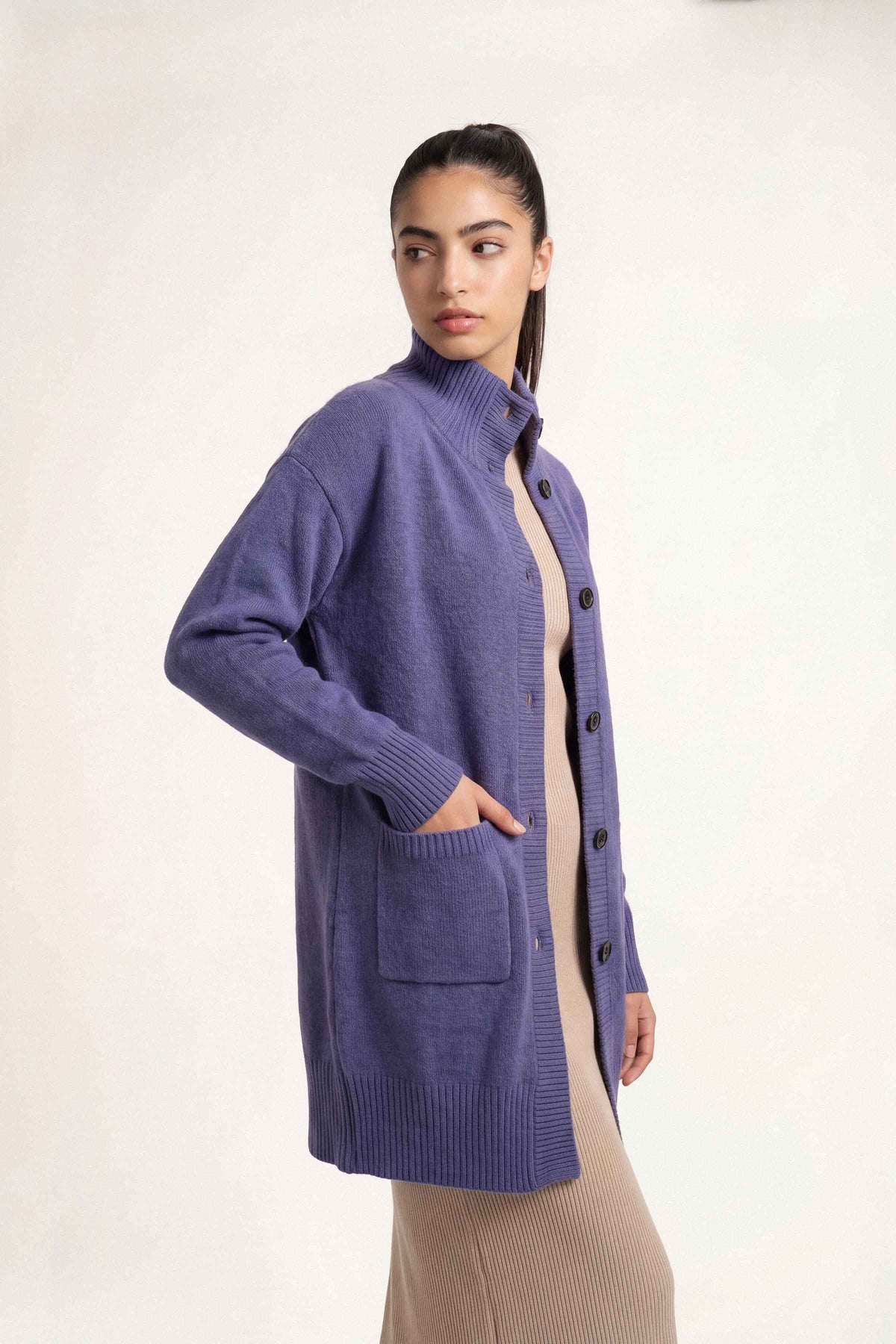 Navy Long Sweater-1719110121 for Women – Long Sweaters Collection | Nishat | Shop Online