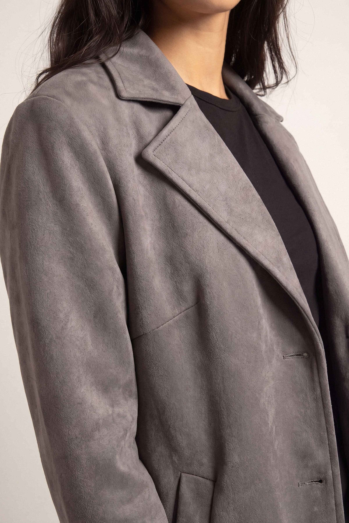 Dark Grey Long Coat-1719710120 for Women – Long Coat Collection | Nishat | Shop Online