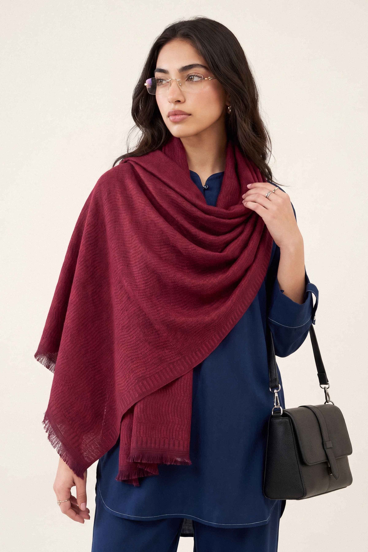 Maroon Women Shawl-1720452122 for Women - Shawl Collection | Nishat | Shop Online