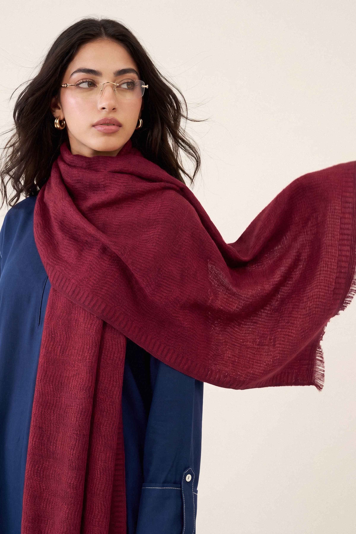 Maroon Women Shawl-1720452122 for Women - Shawl Collection | Nishat | Shop Online